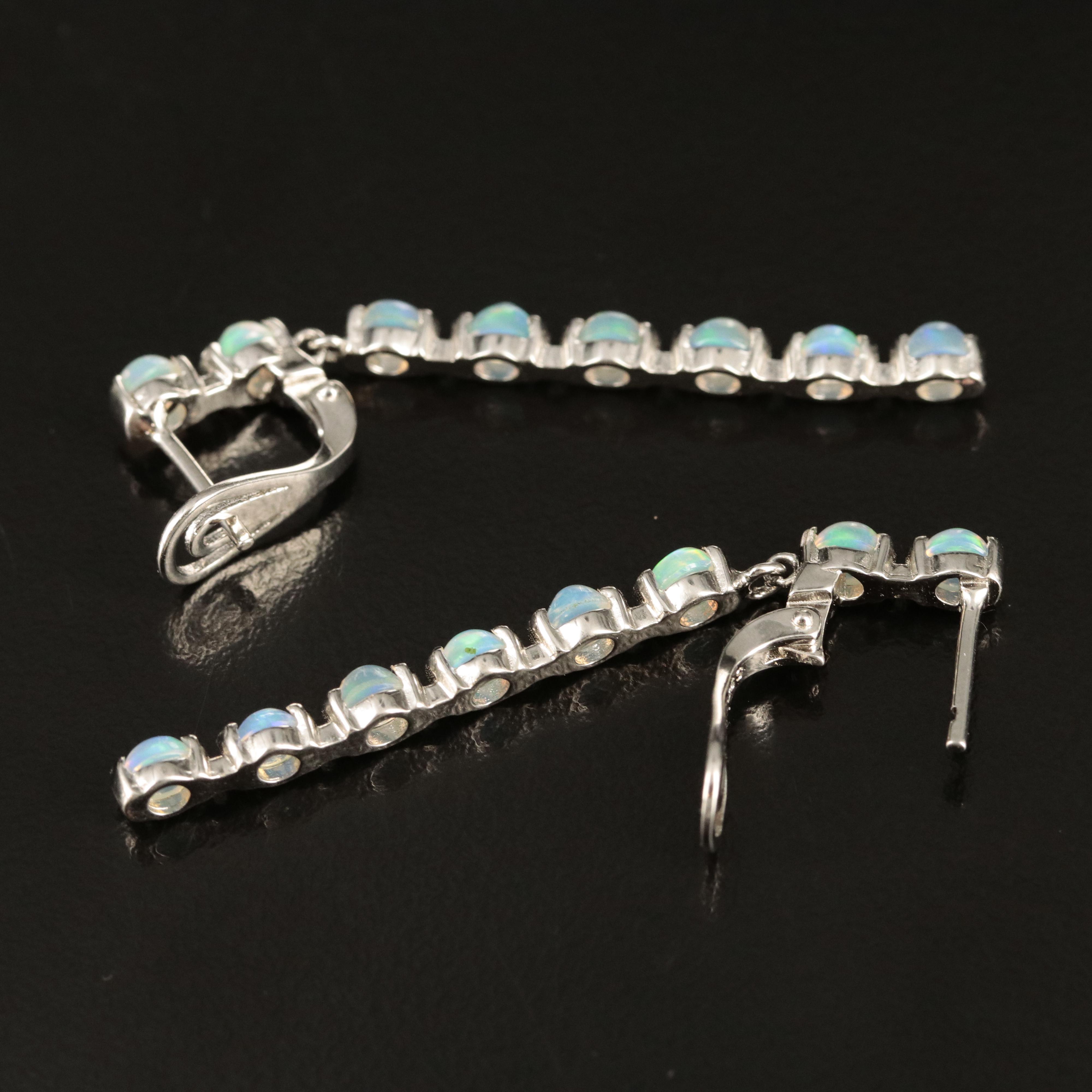 Sterling Opal Earrings