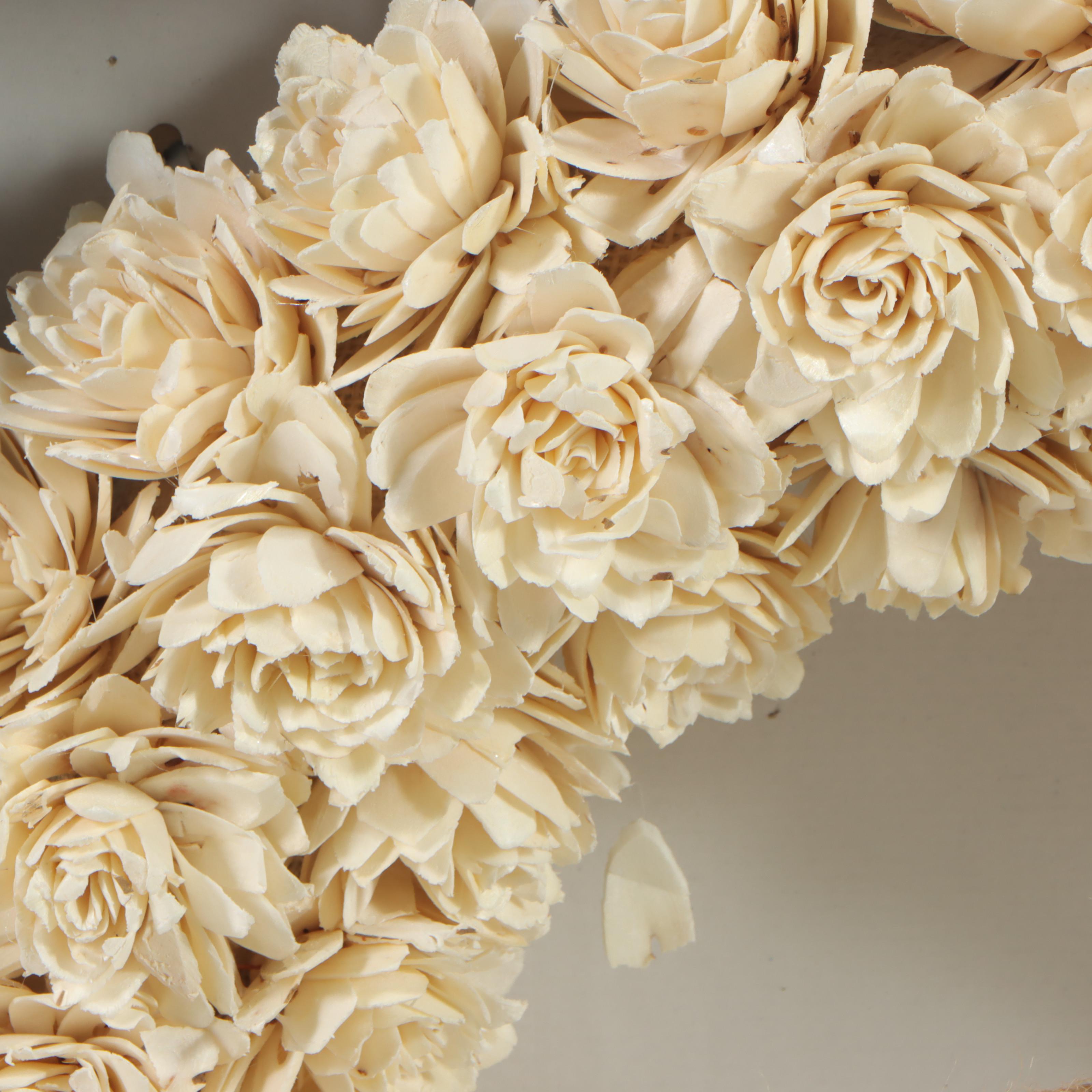 Threshold White Shola Wood Flower Wreath