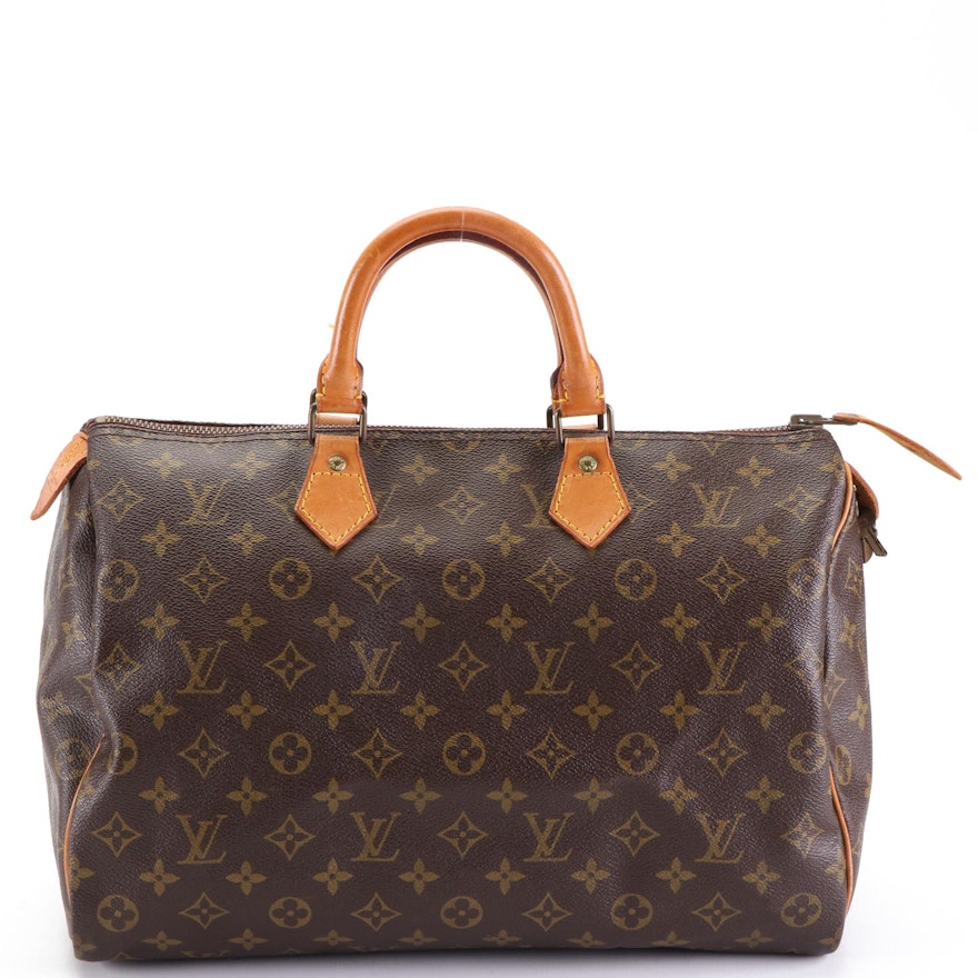 Louis Vuitton Speedy 35 in Monogram Canvas and Vachetta Leather