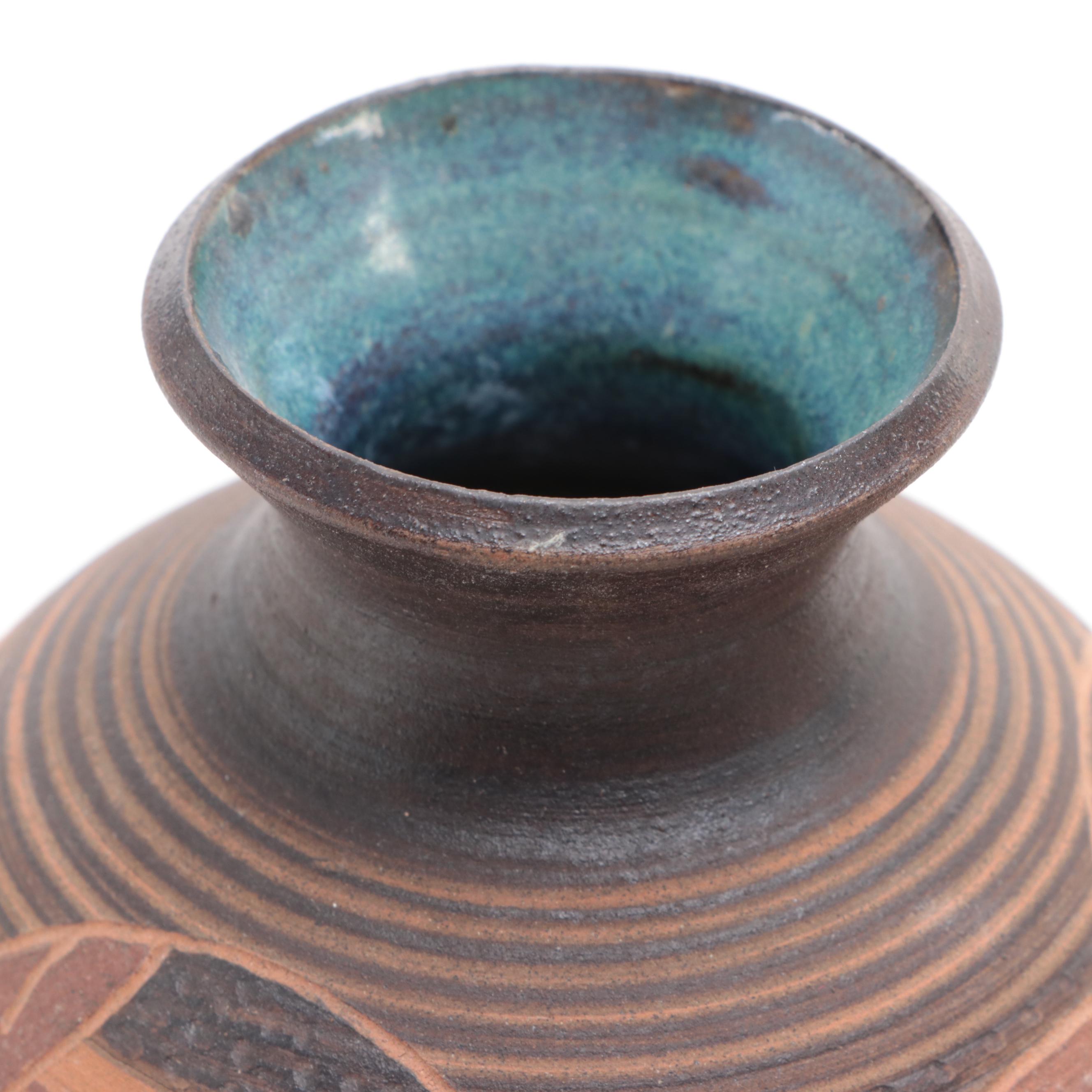 American Southwest and Mexican Art Pottery Vases, Vessel, Rwandan Basket