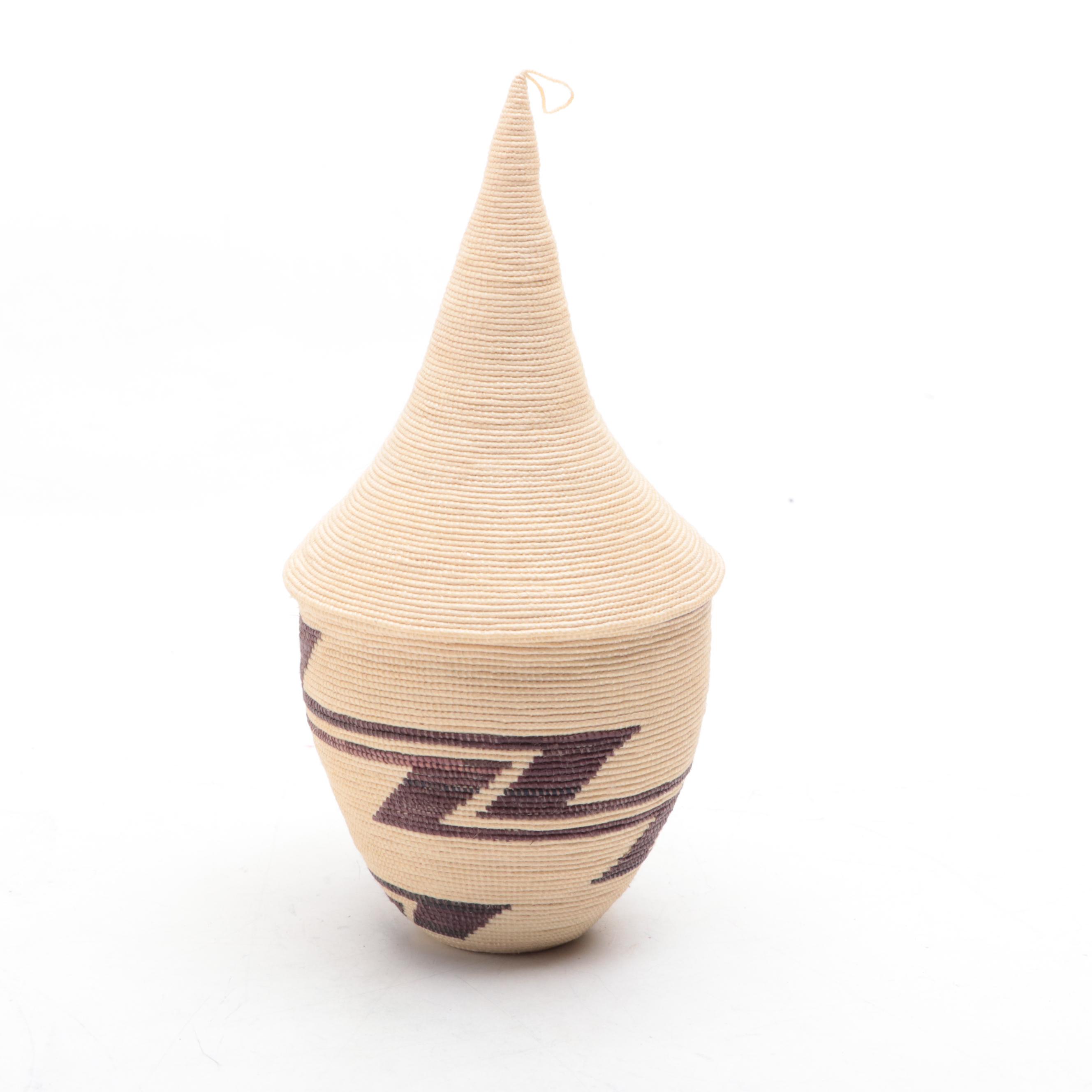 American Southwest and Mexican Art Pottery Vases, Vessel, Rwandan Basket