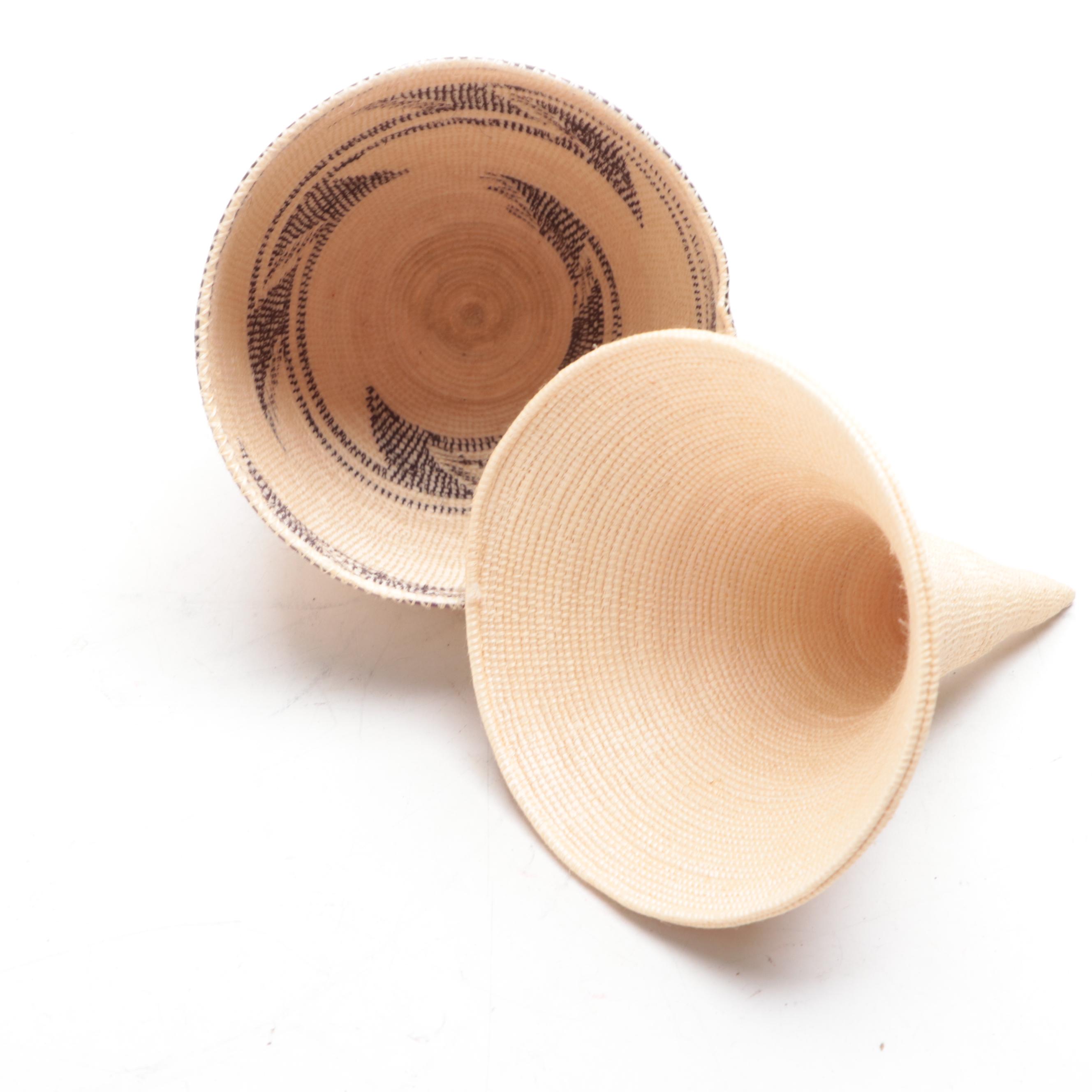 American Southwest and Mexican Art Pottery Vases, Vessel, Rwandan Basket