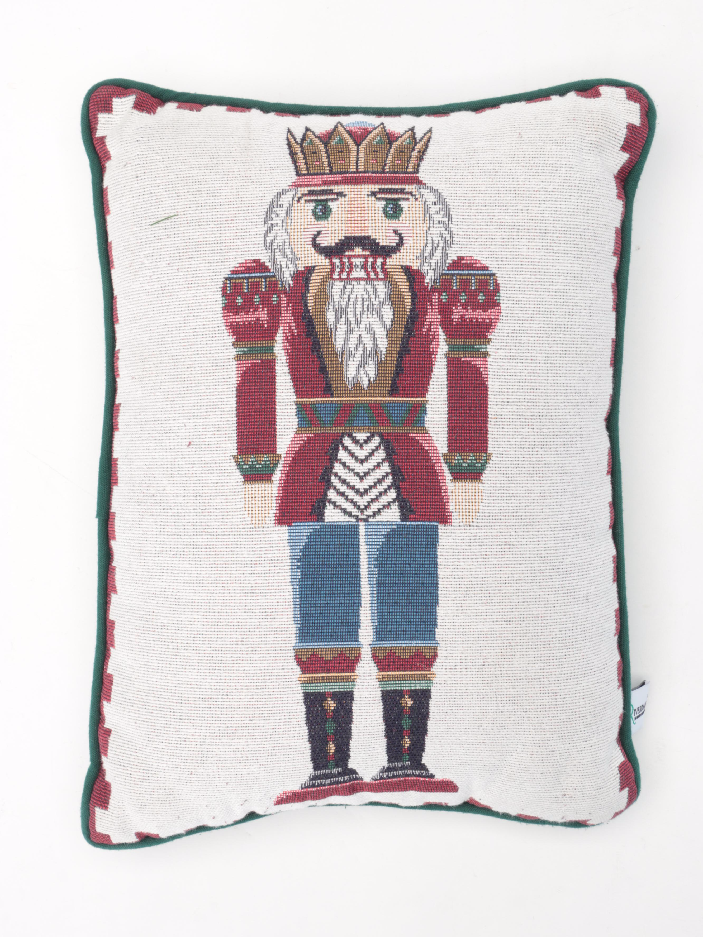 Hand-Pieced "Lone Star" Quilt and Other Christmas Themed Throws and Pillows