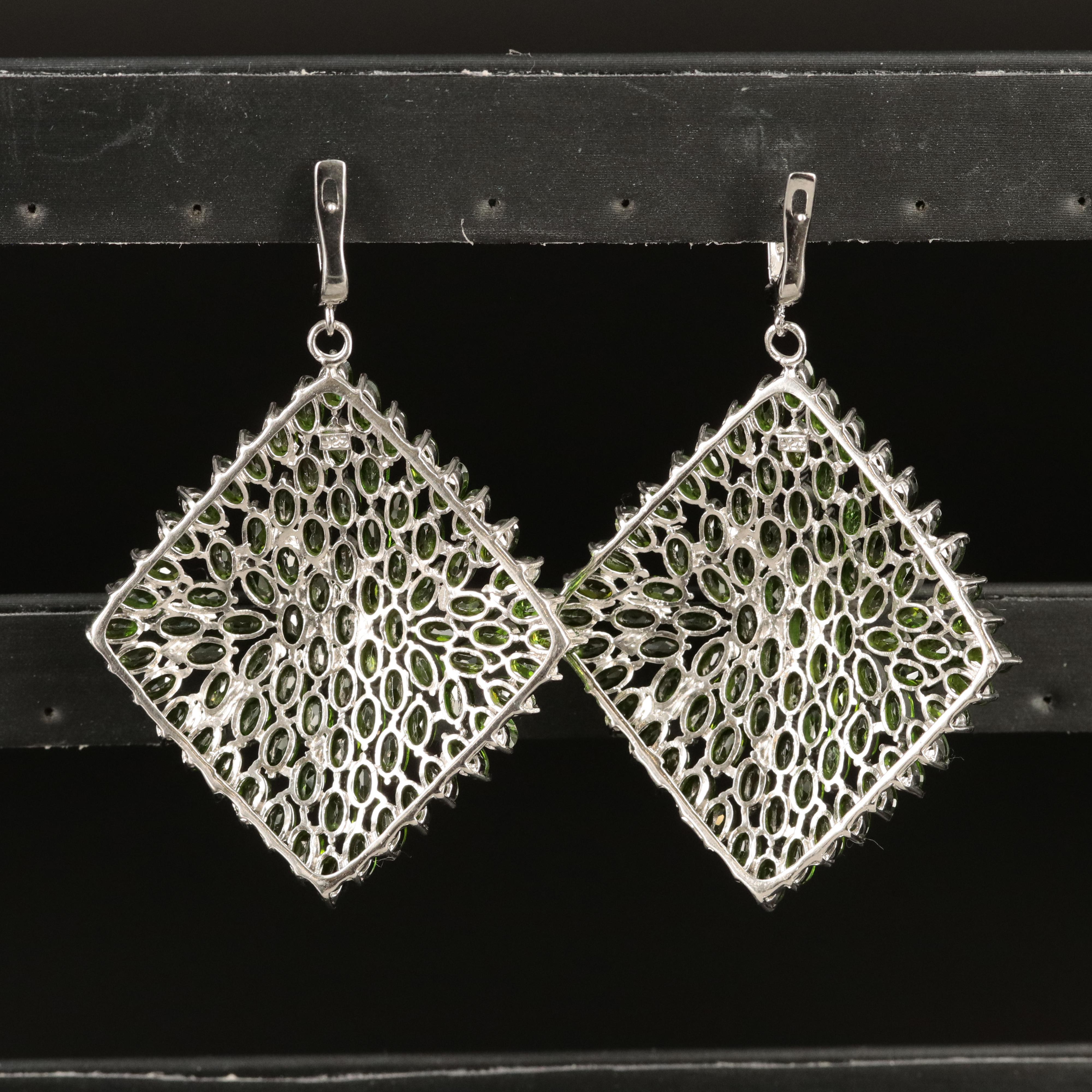 Sterling Diopside Earrings