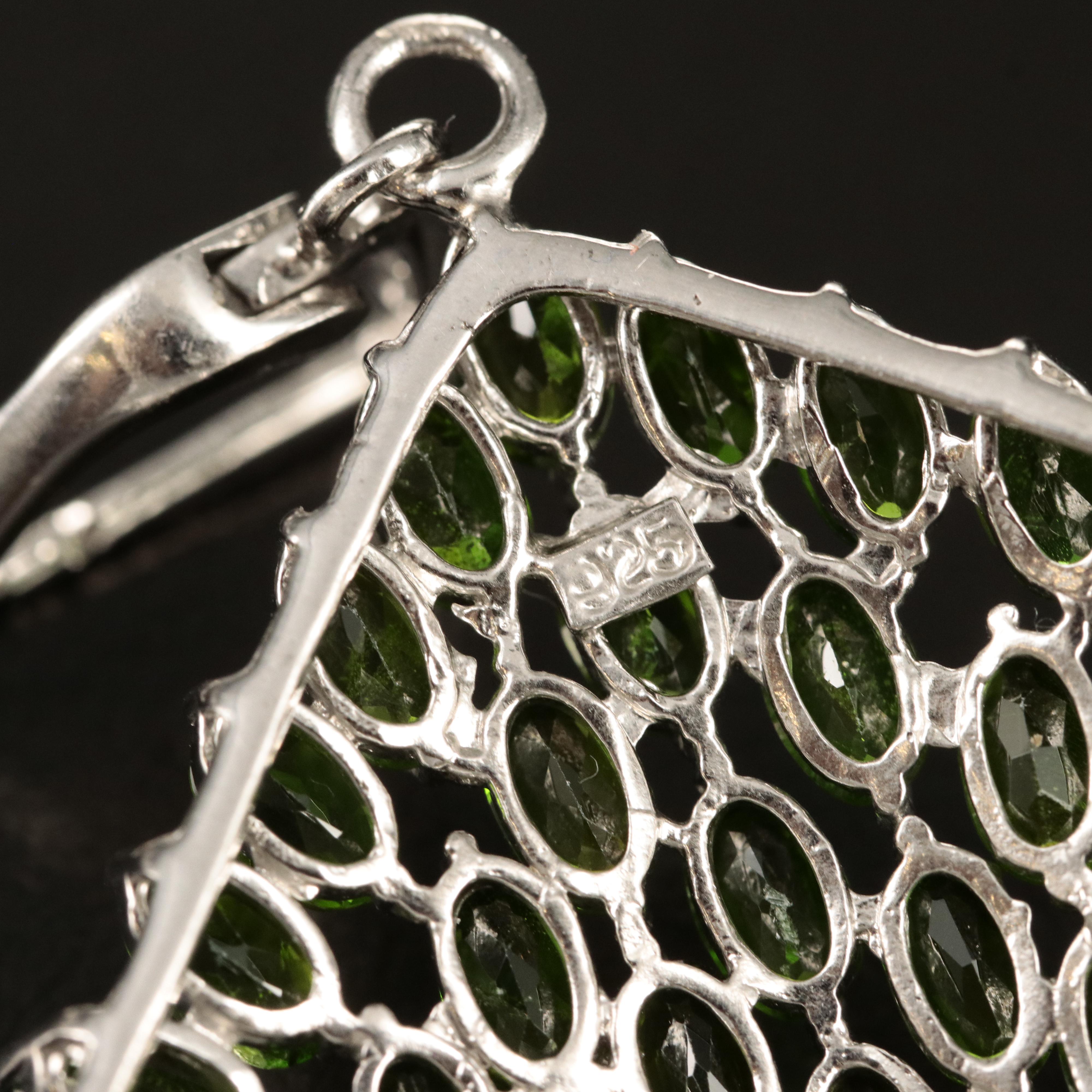 Sterling Diopside Earrings