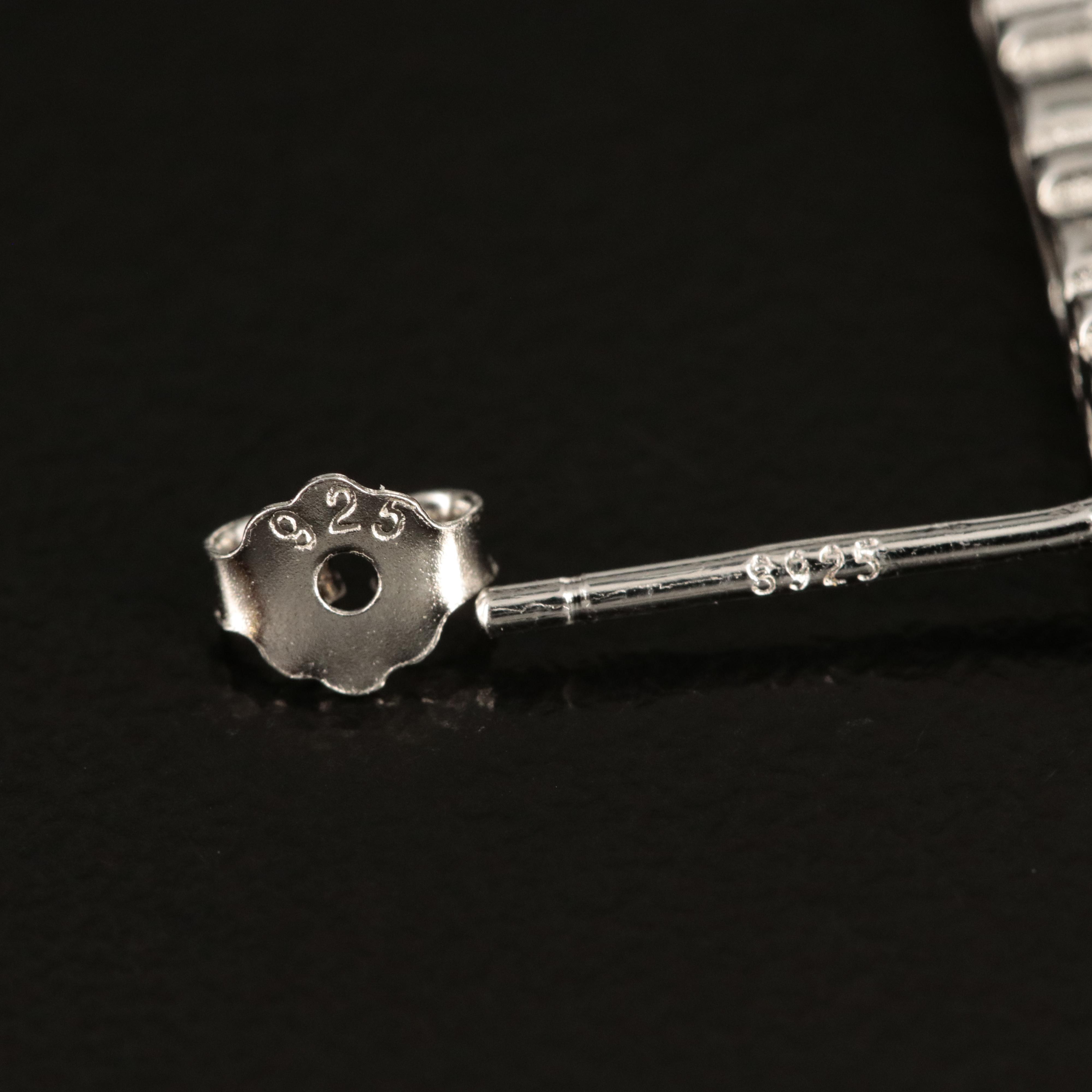 Sterling Opal Bar Earrings