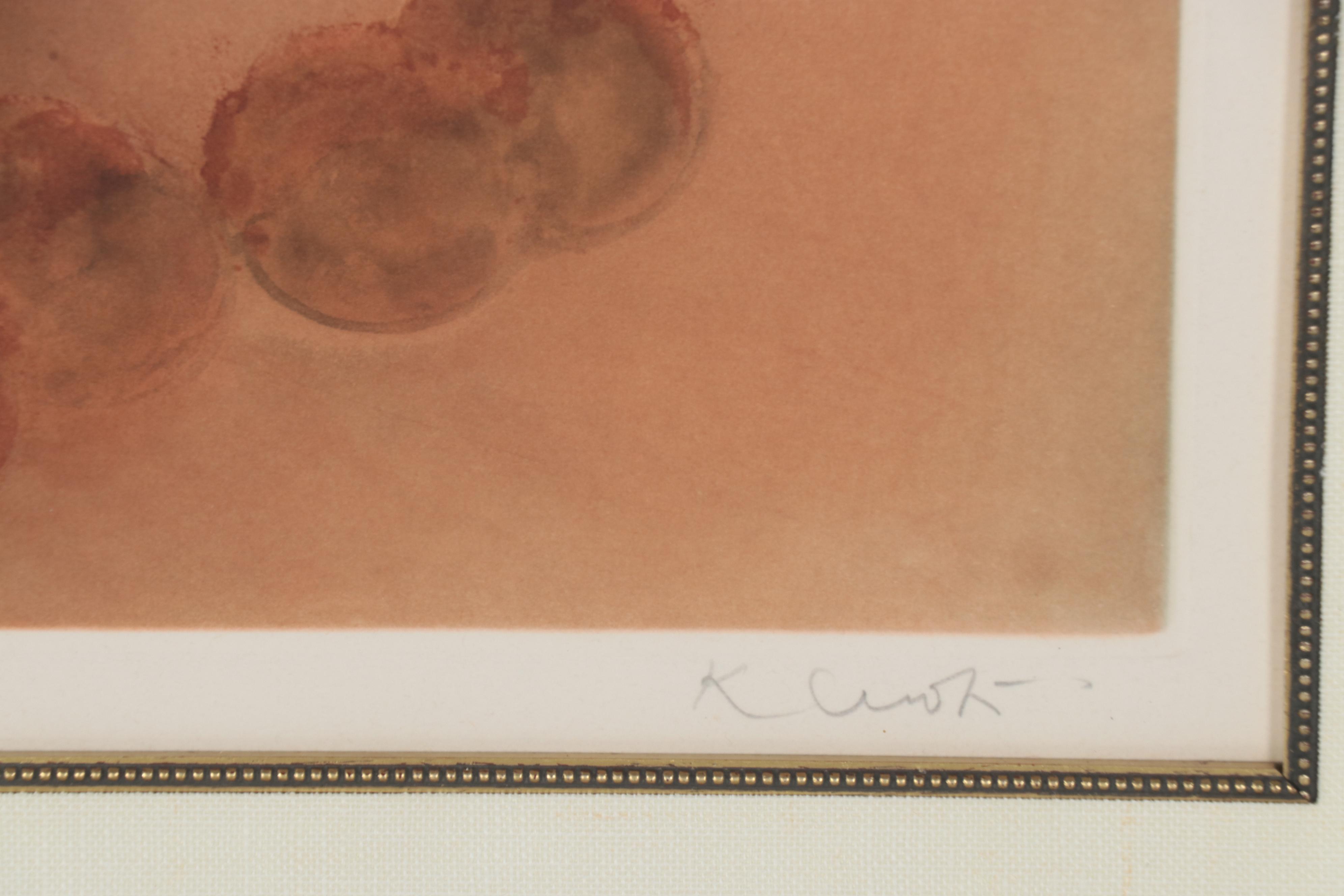 Kaiko Moti Floral Still Life Engraving "Les Jonquilles," Circa 1970