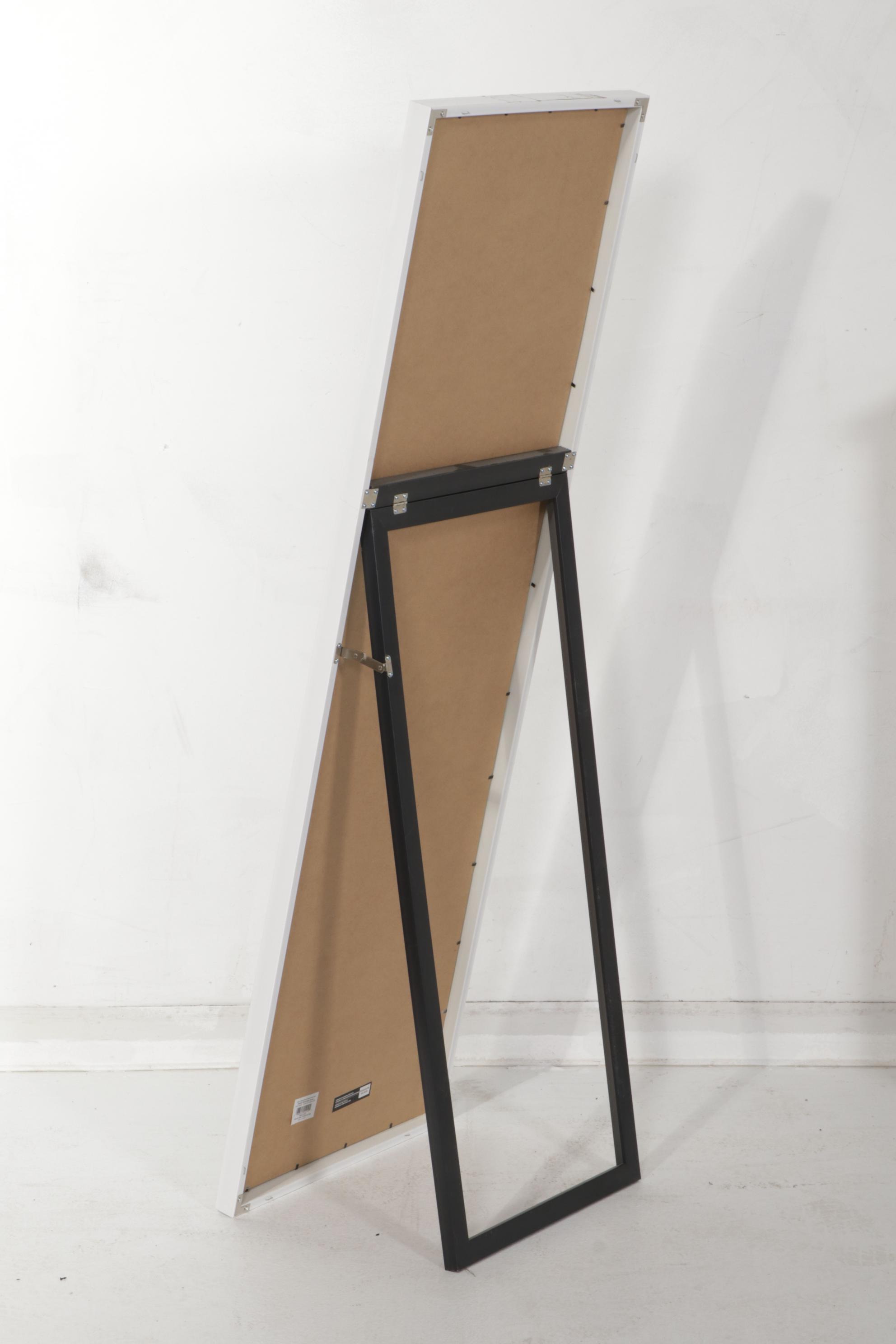 American Signature White-Painted Queen Size Bed with Chest of Drawers and Mirror