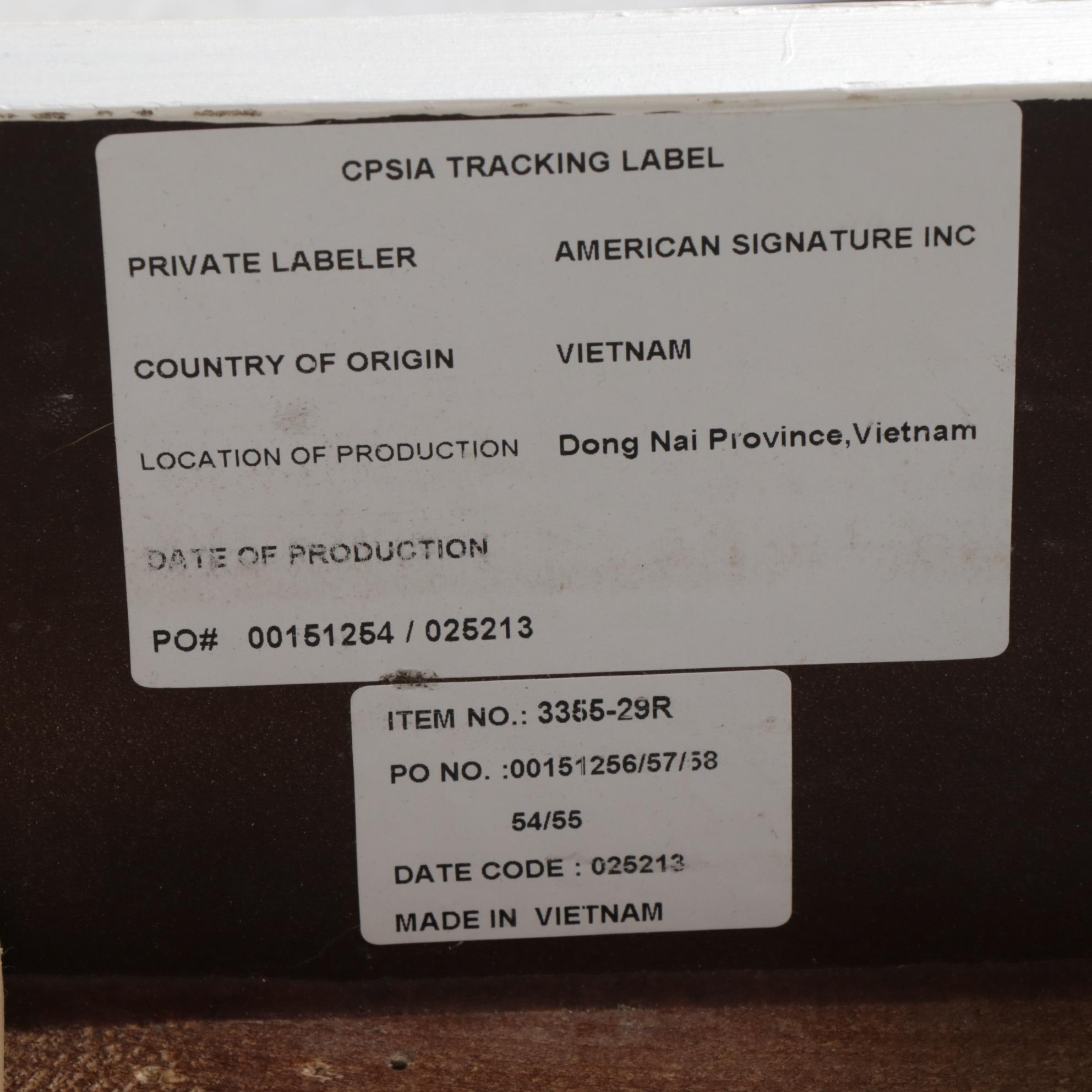 American Signature White-Painted Queen Size Bed with Chest of Drawers and Mirror