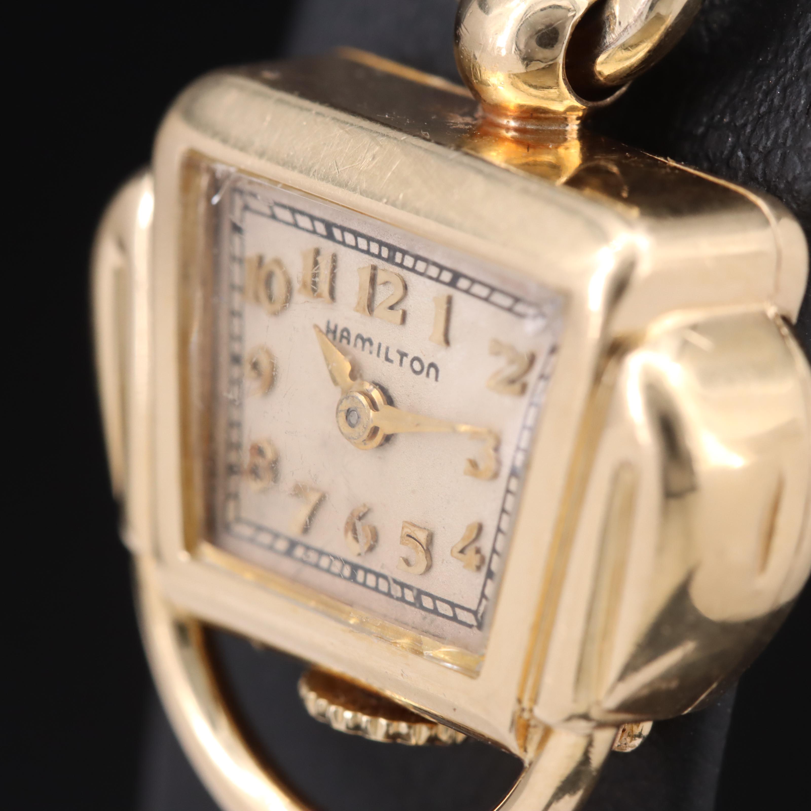 1930s Hamilton 14K Ladies Driver's Watch