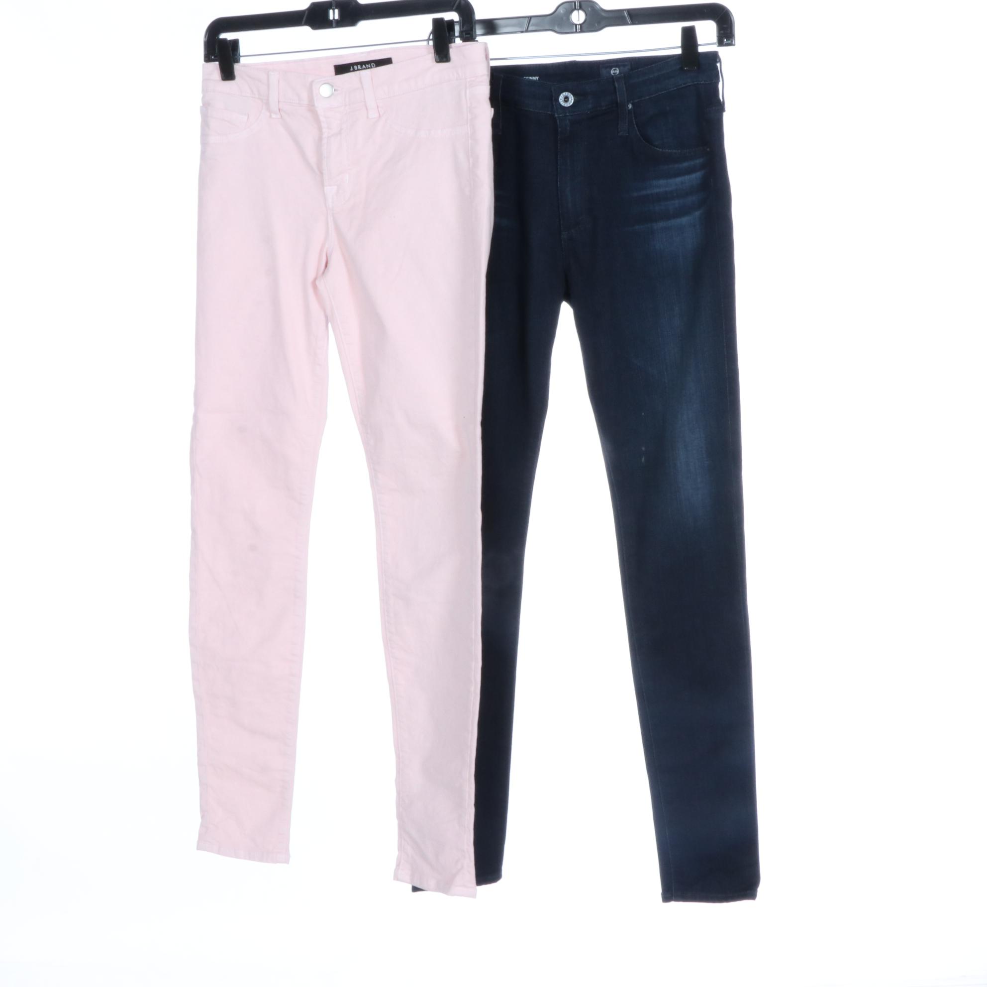 J Brand and AG Multicolored and Embellished Jeans