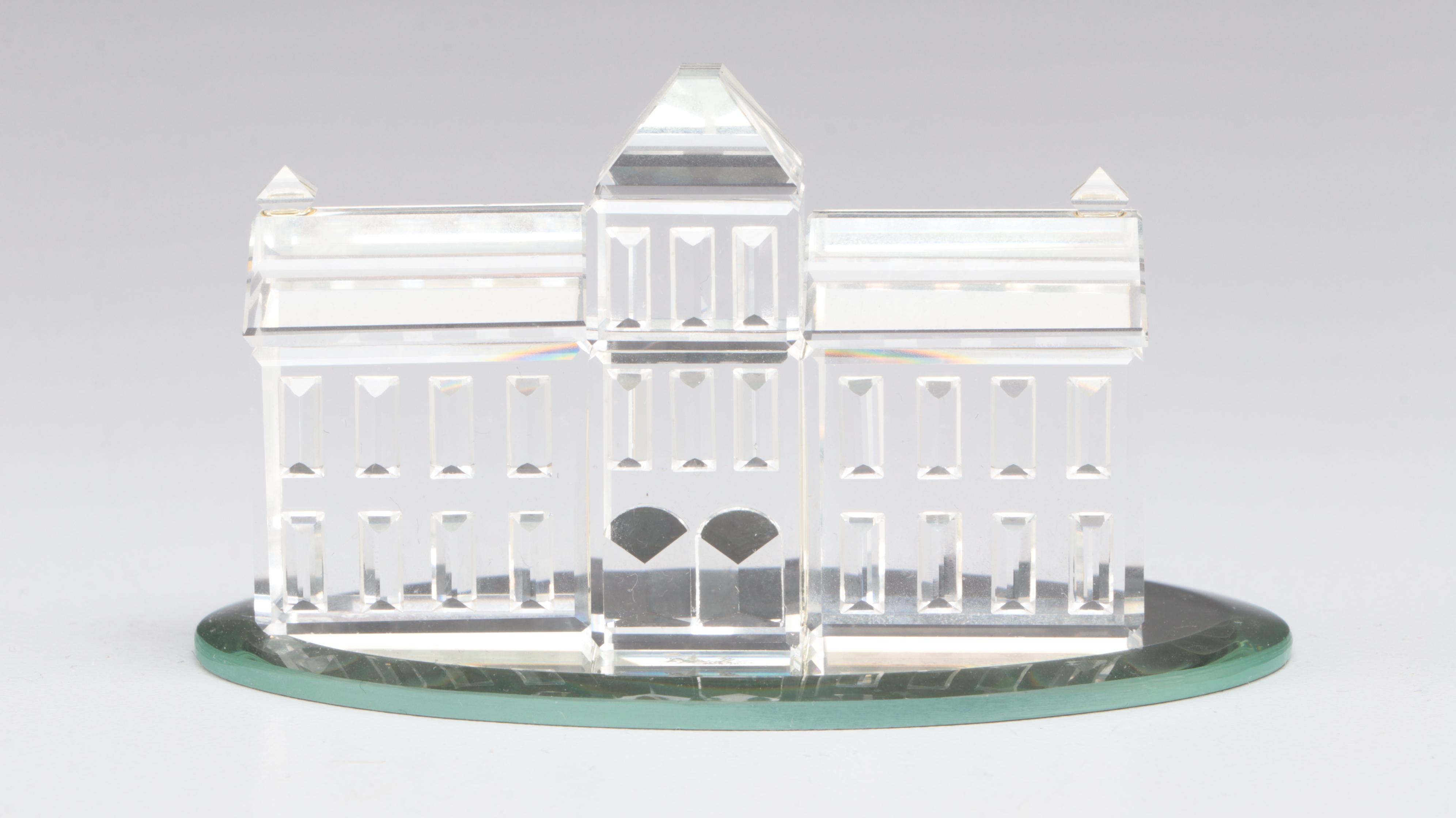 Swarovski Crystal Orchid, Roses and Town Hall Figurines