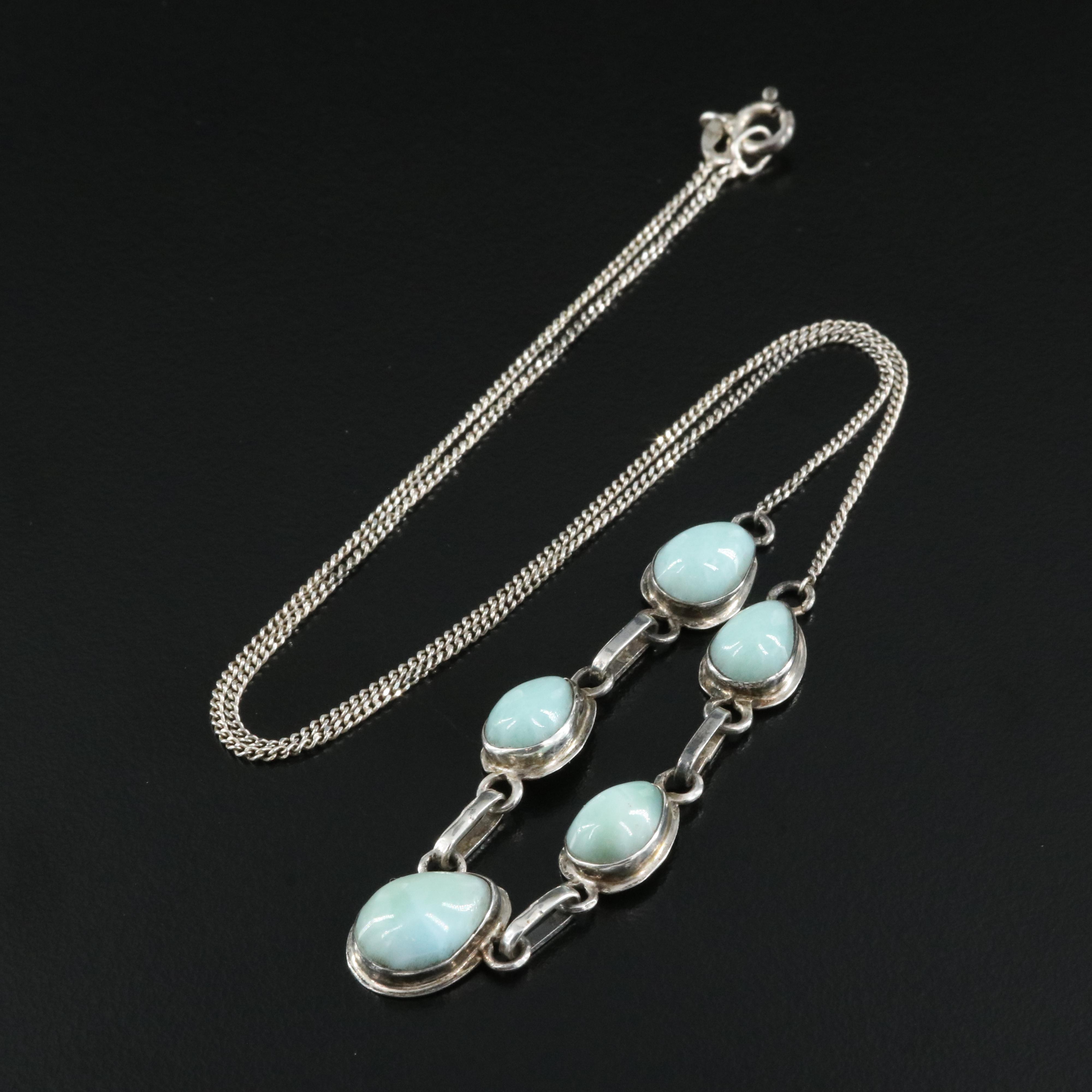 Sterling Common Opal Necklace