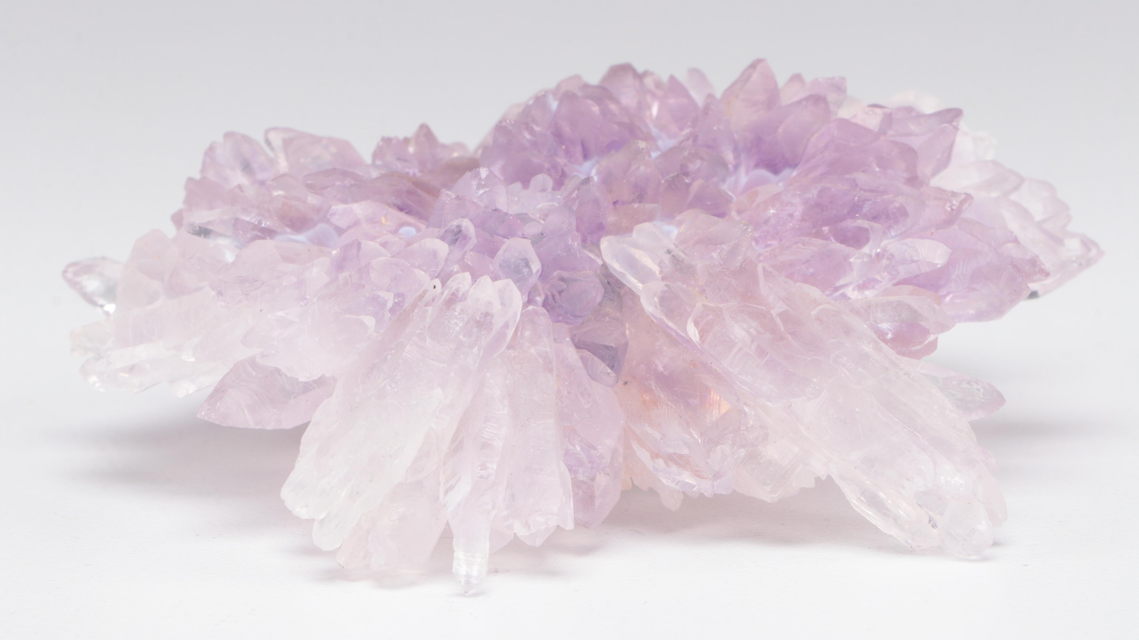 Amethyst Colored Glass Gems and Cluster