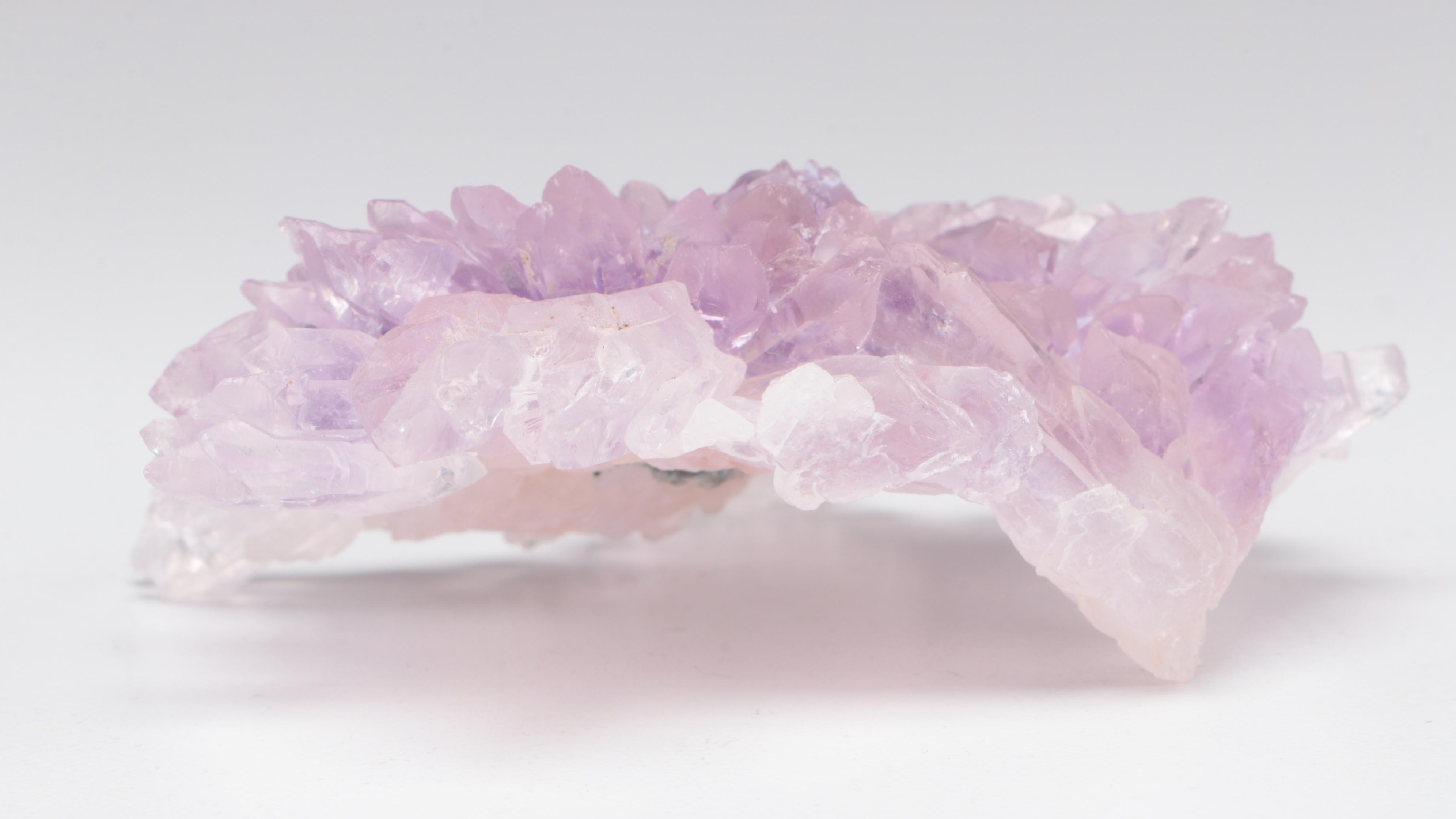 Amethyst Colored Glass Gems and Cluster