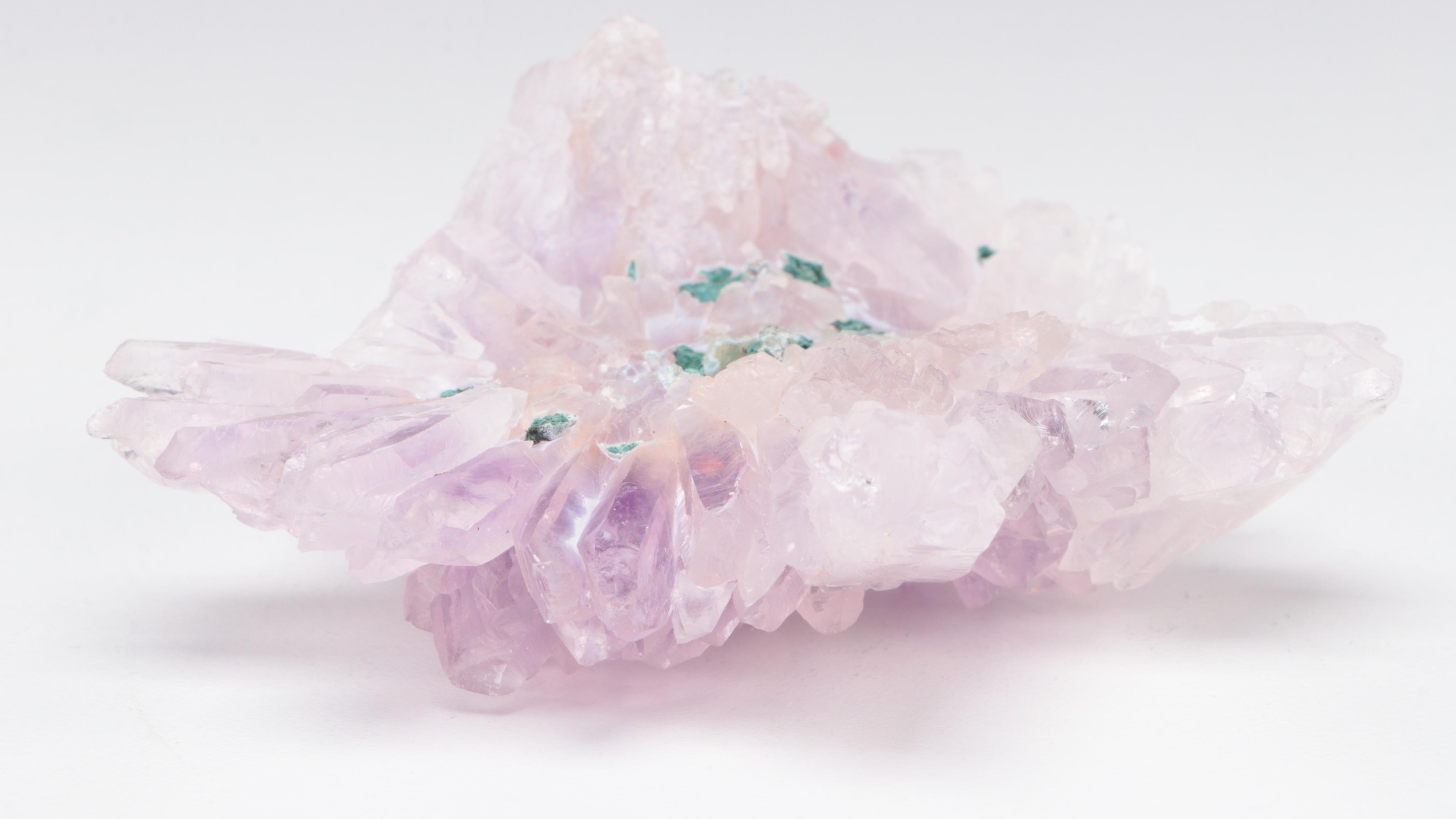 Amethyst Colored Glass Gems and Cluster