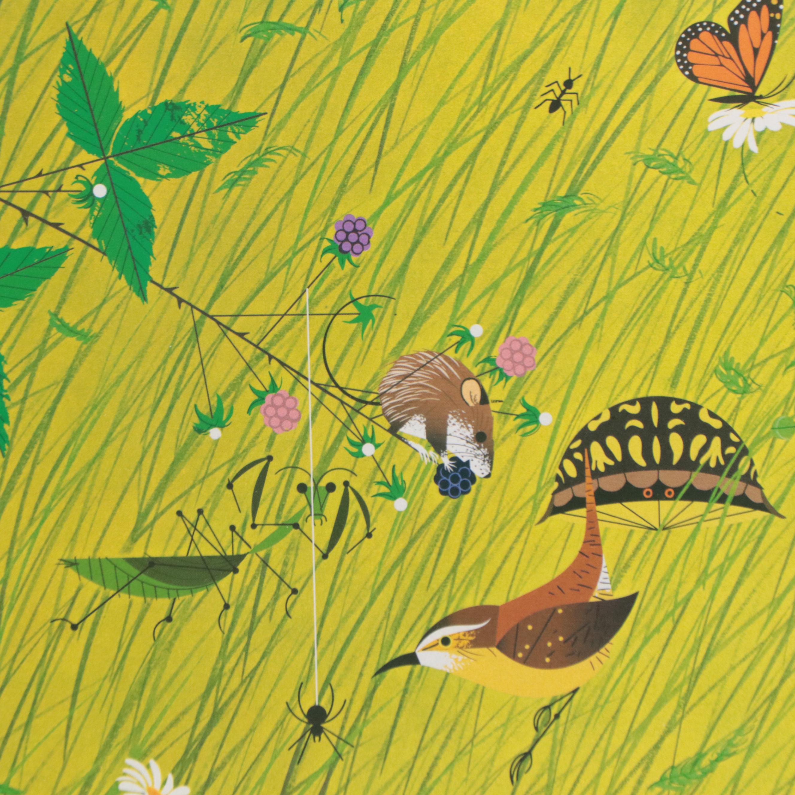 Offset Lithograph After Charley Harper "Meadow Medley," Late 20th Century