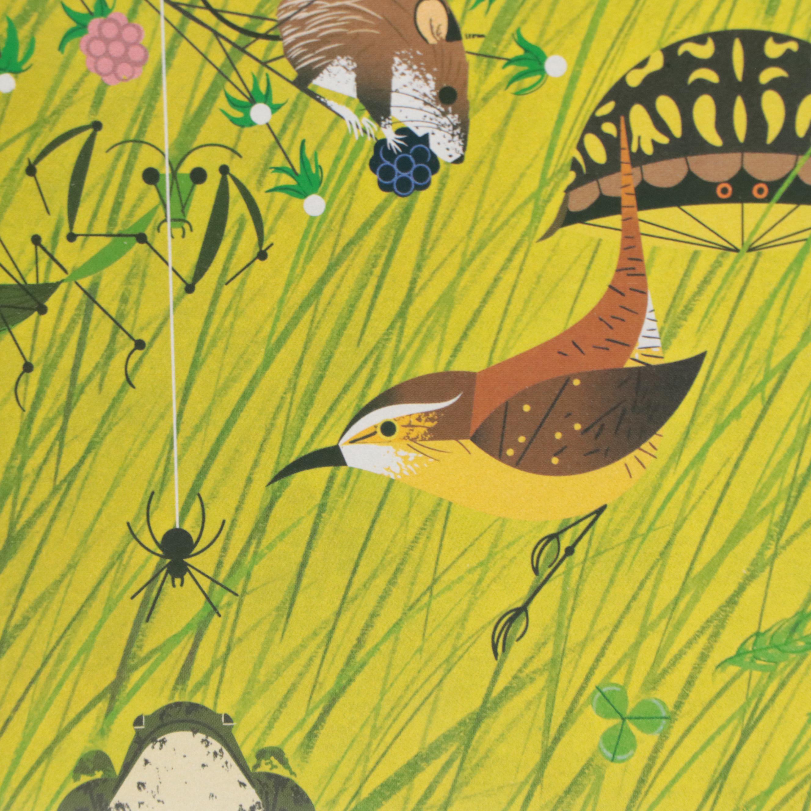 Offset Lithograph After Charley Harper "Meadow Medley," Late 20th Century