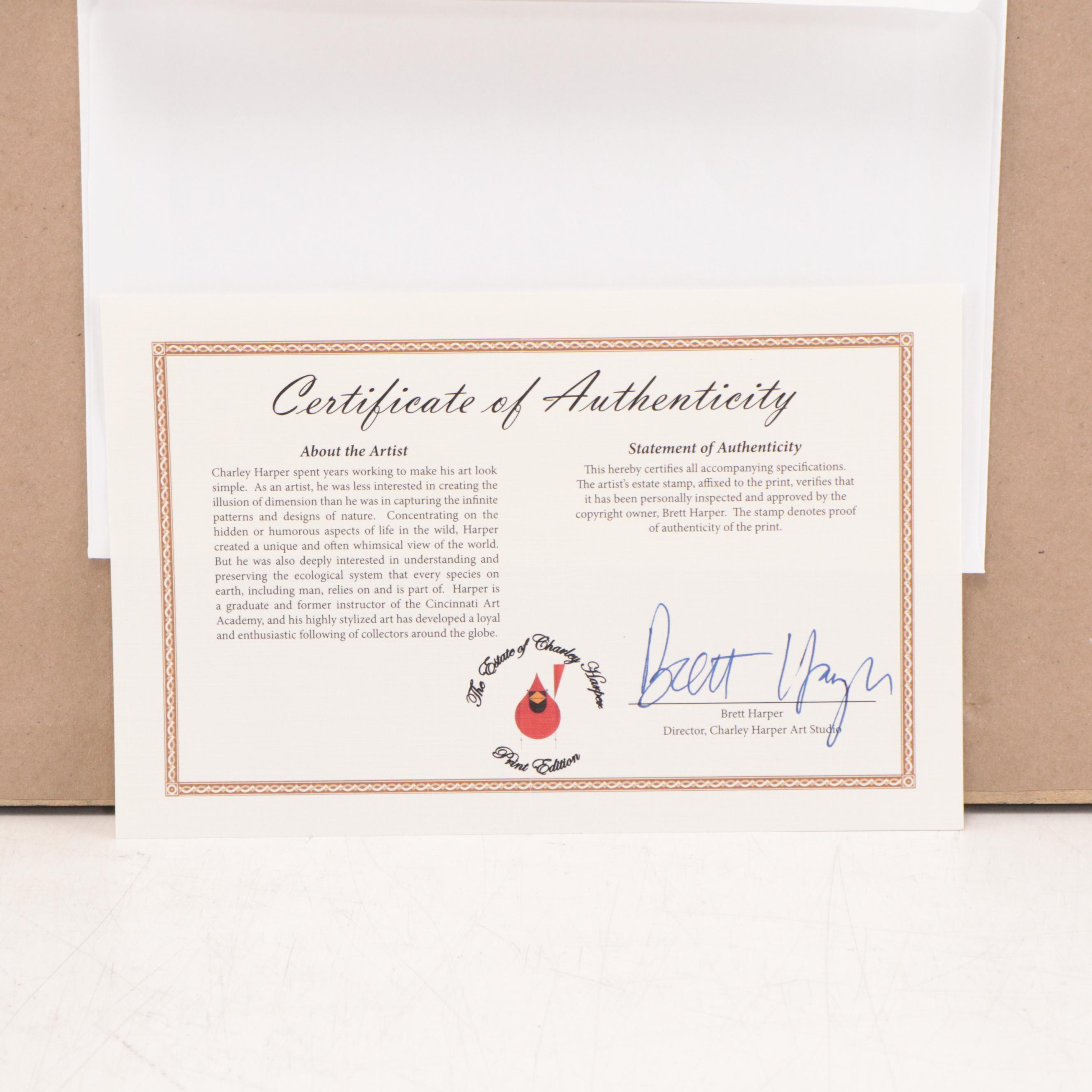 Offset Lithograph After Charley Harper "Meadow Medley," Late 20th Century