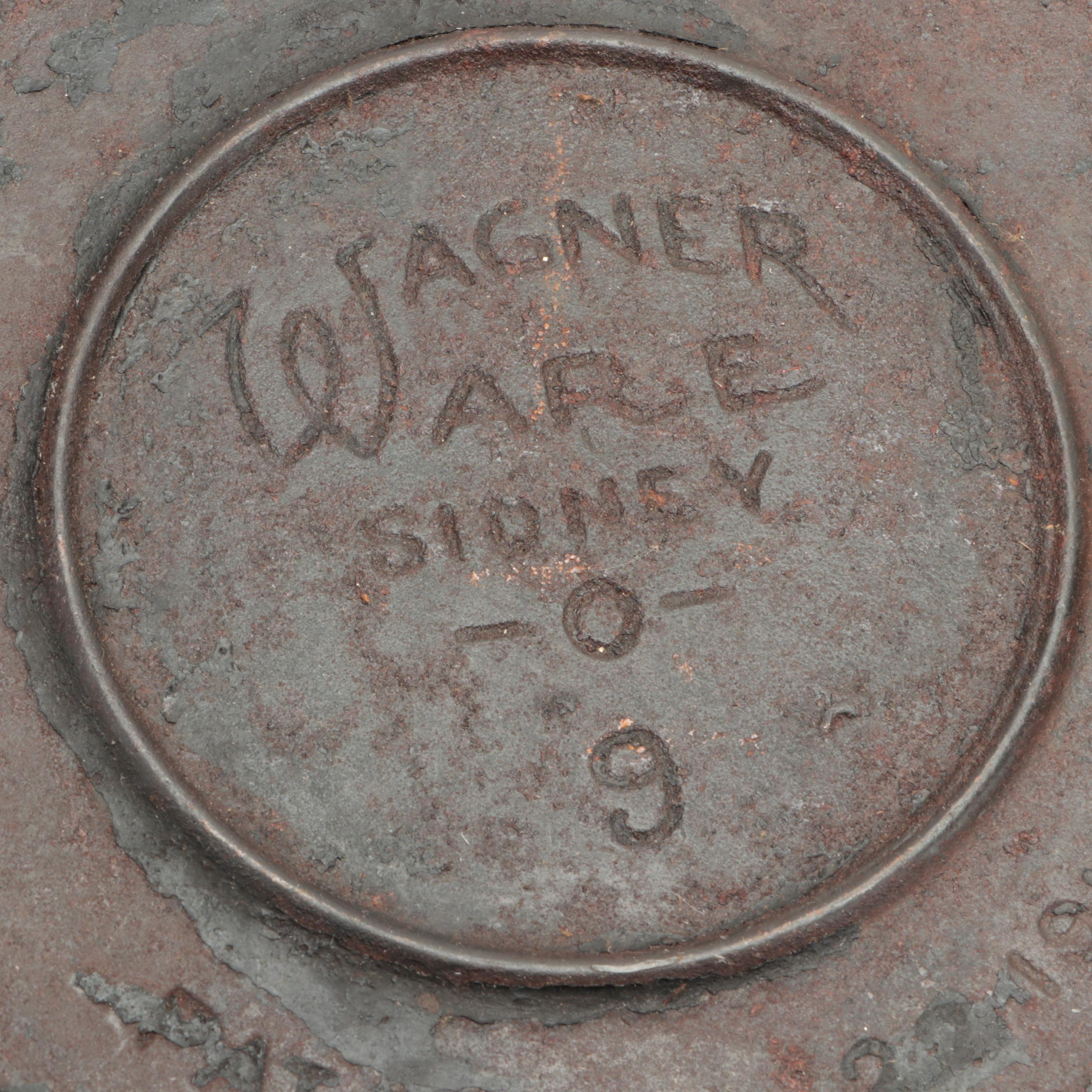 Wagner Ware Cast Iron Skillets, Waffle Iron and Corn Stick Pans