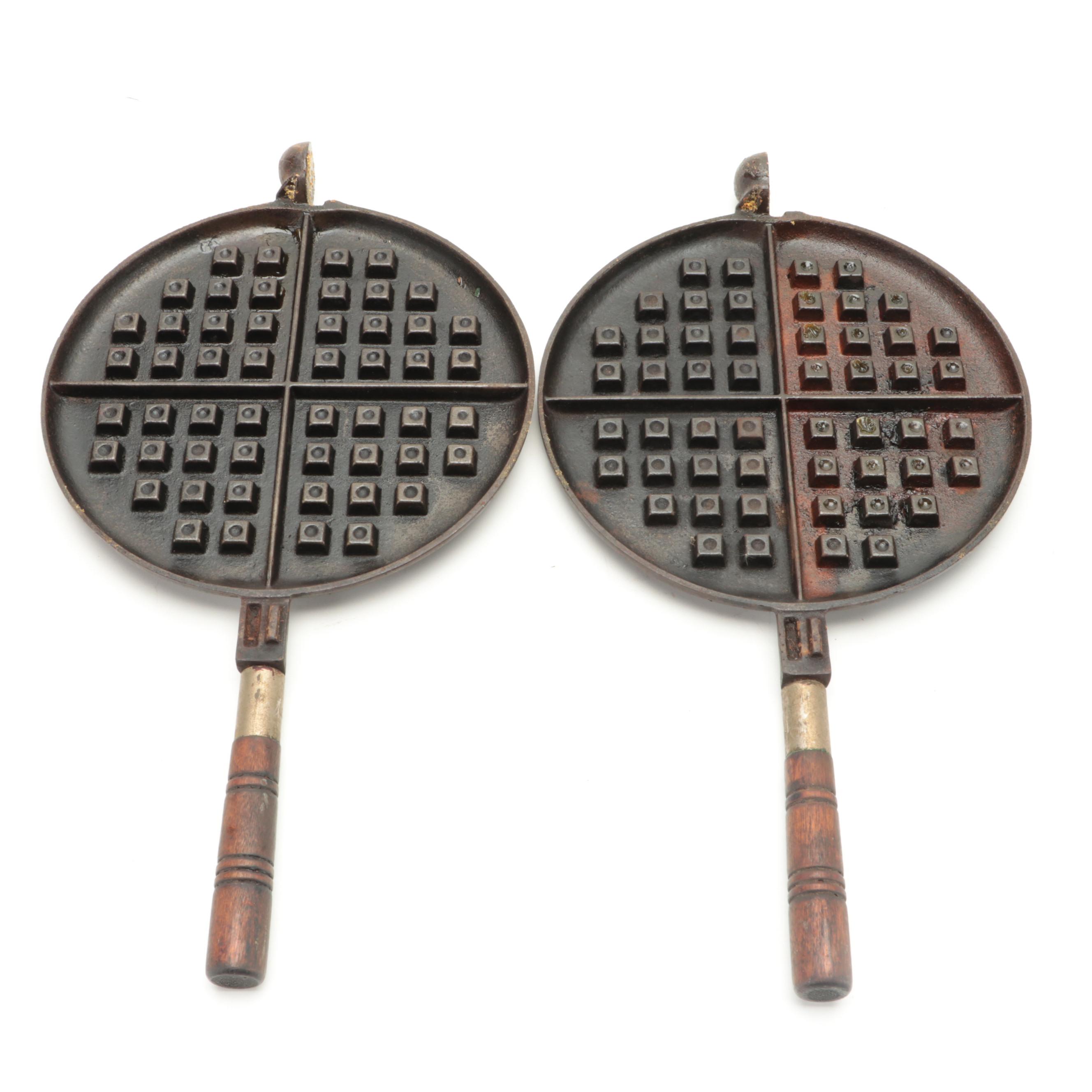 Wagner Ware Cast Iron Skillets, Waffle Iron and Corn Stick Pans