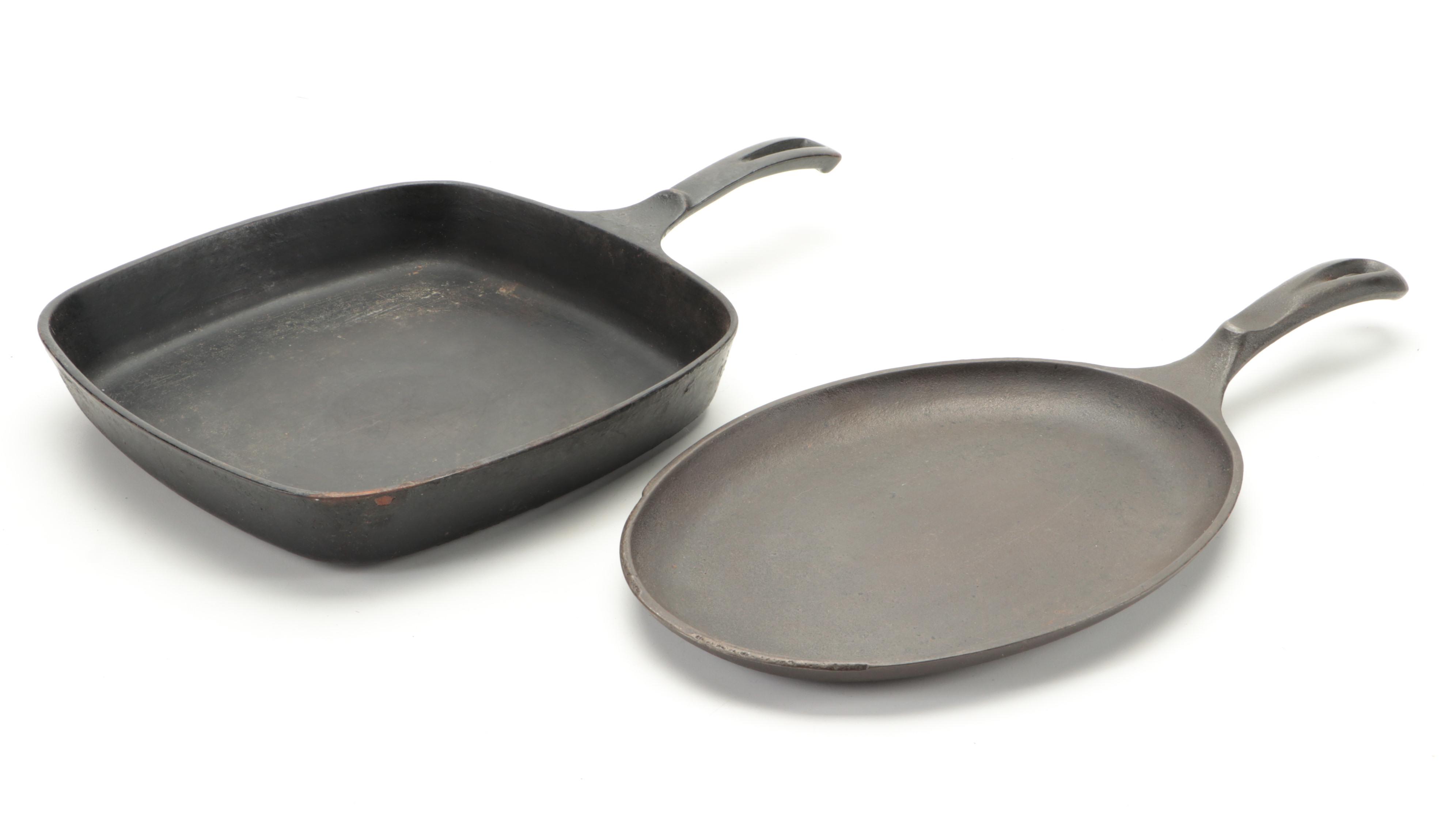 Wagner Ware Cast Iron Skillets, Waffle Iron and Corn Stick Pans