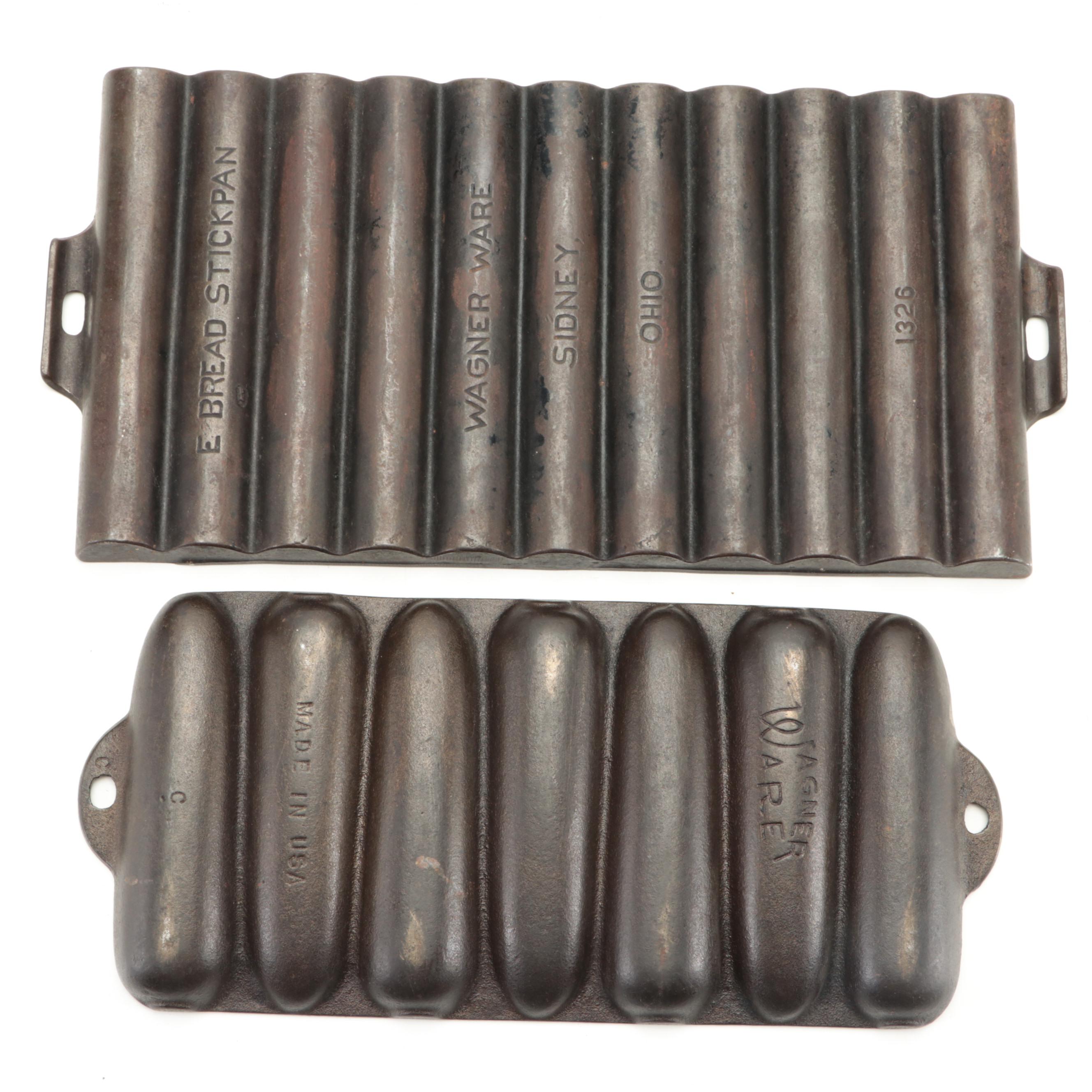 Wagner Ware Cast Iron Skillets, Waffle Iron and Corn Stick Pans