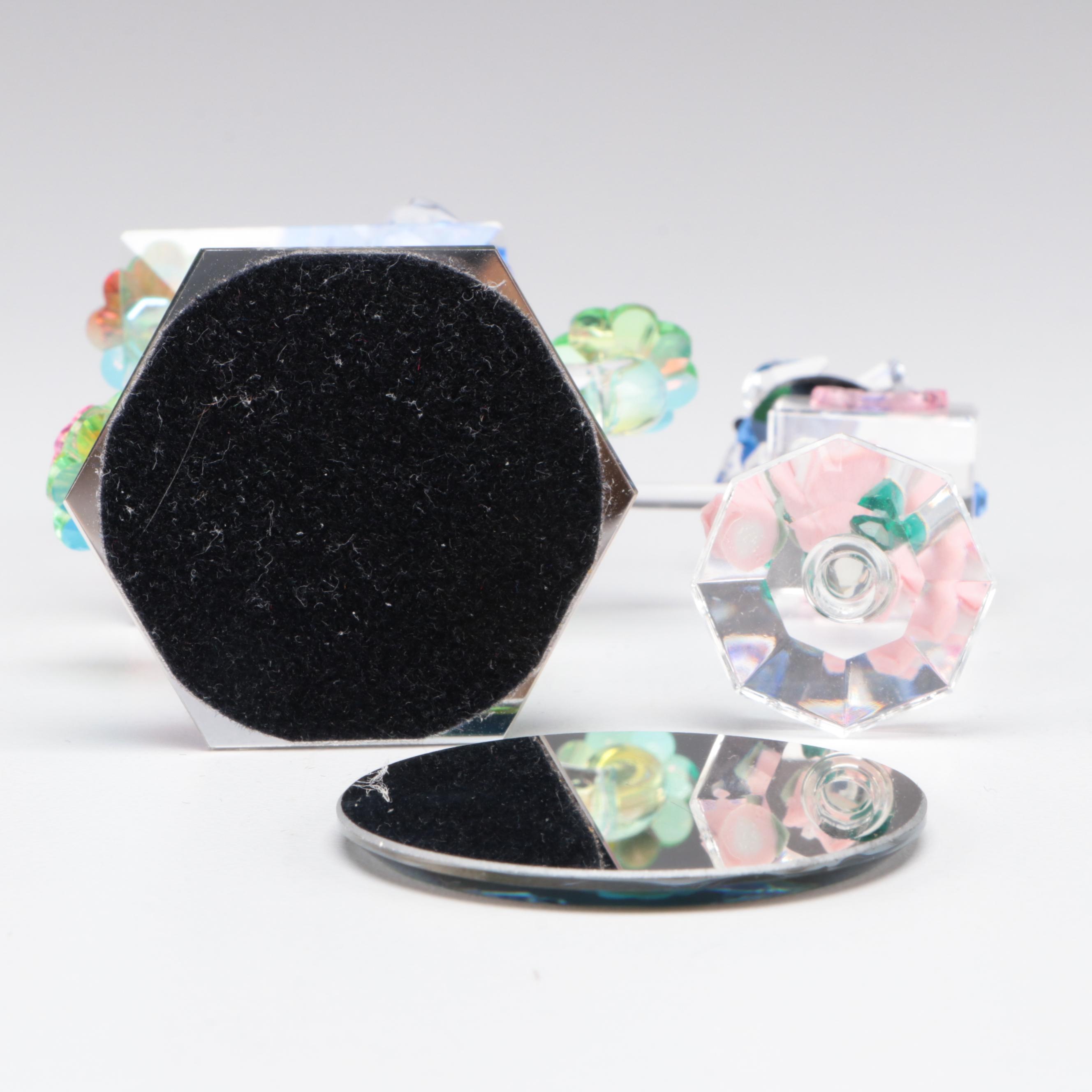 Iris Arc and Other Crystal Birdhouses, Squirrel, Bunnies and More Figurines