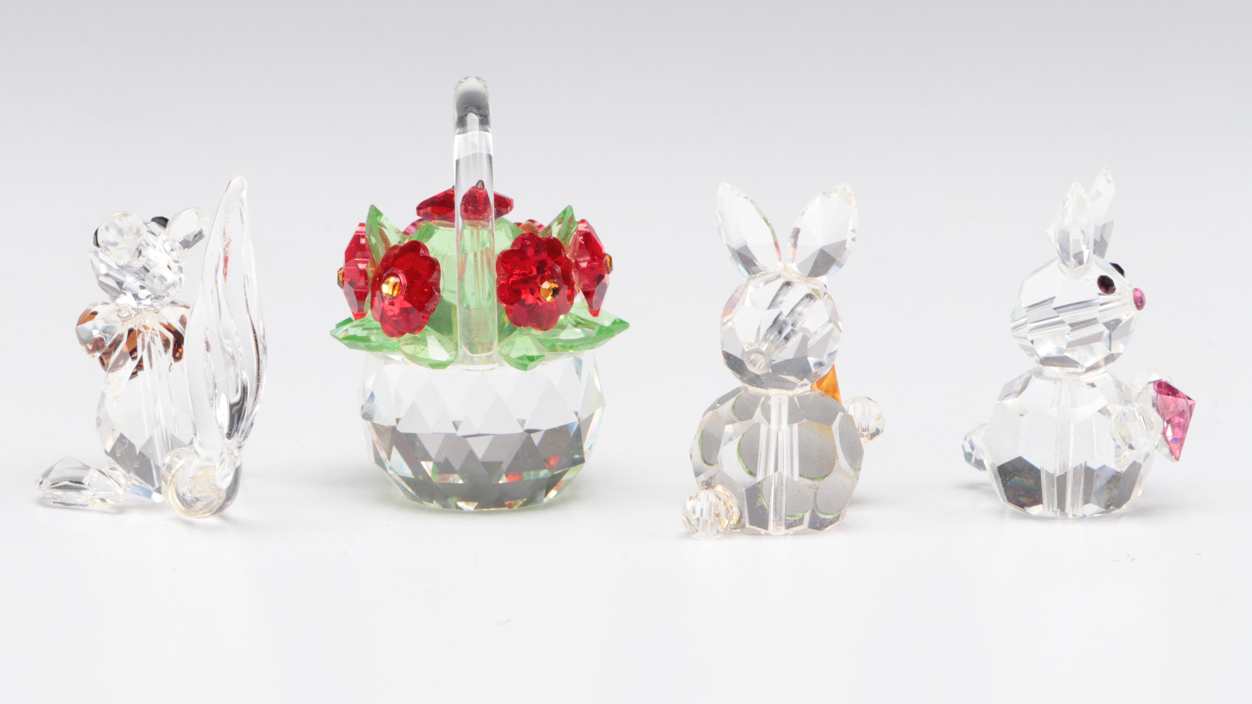 Iris Arc and Other Crystal Birdhouses, Squirrel, Bunnies and More Figurines