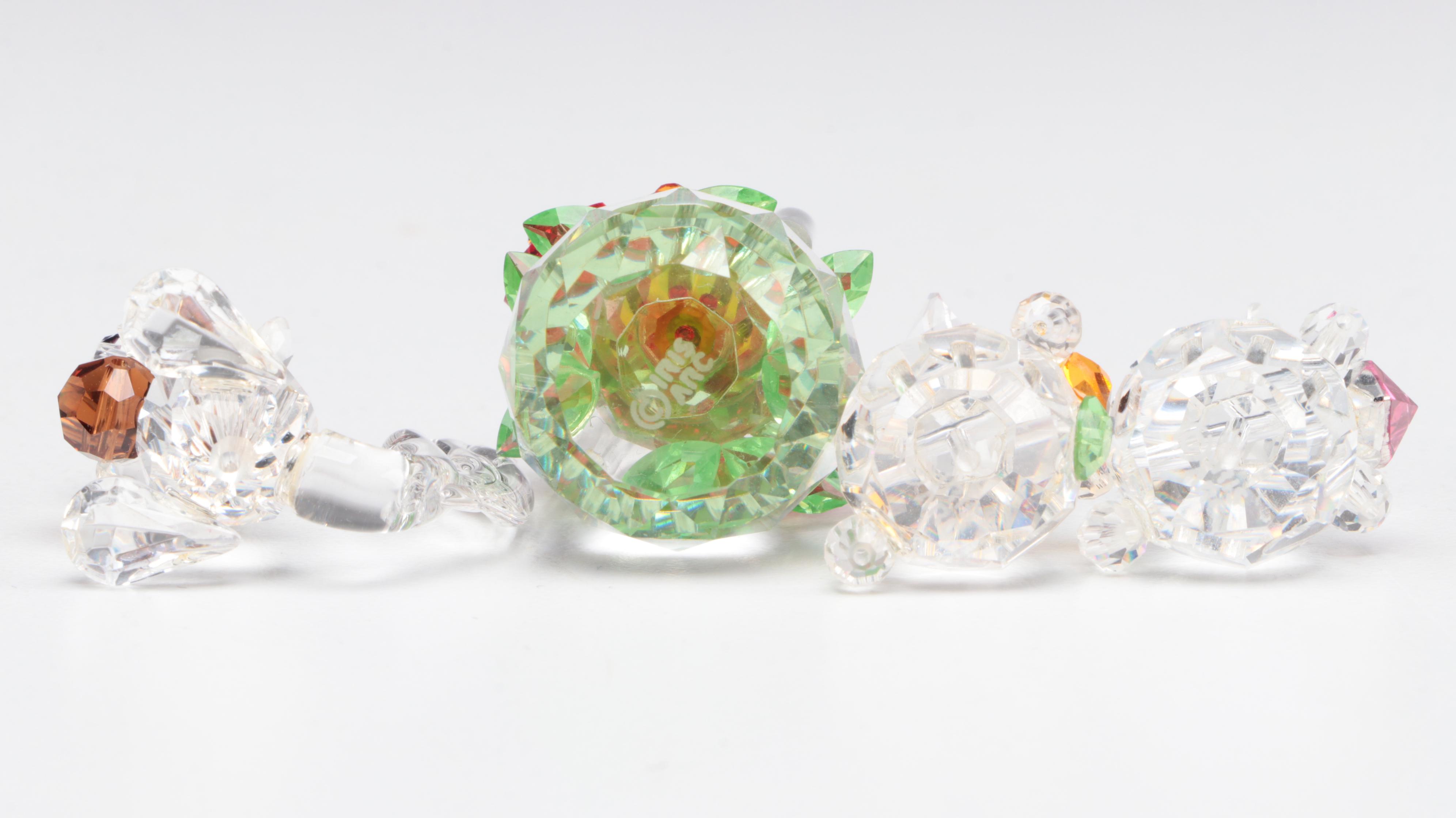 Iris Arc and Other Crystal Birdhouses, Squirrel, Bunnies and More Figurines