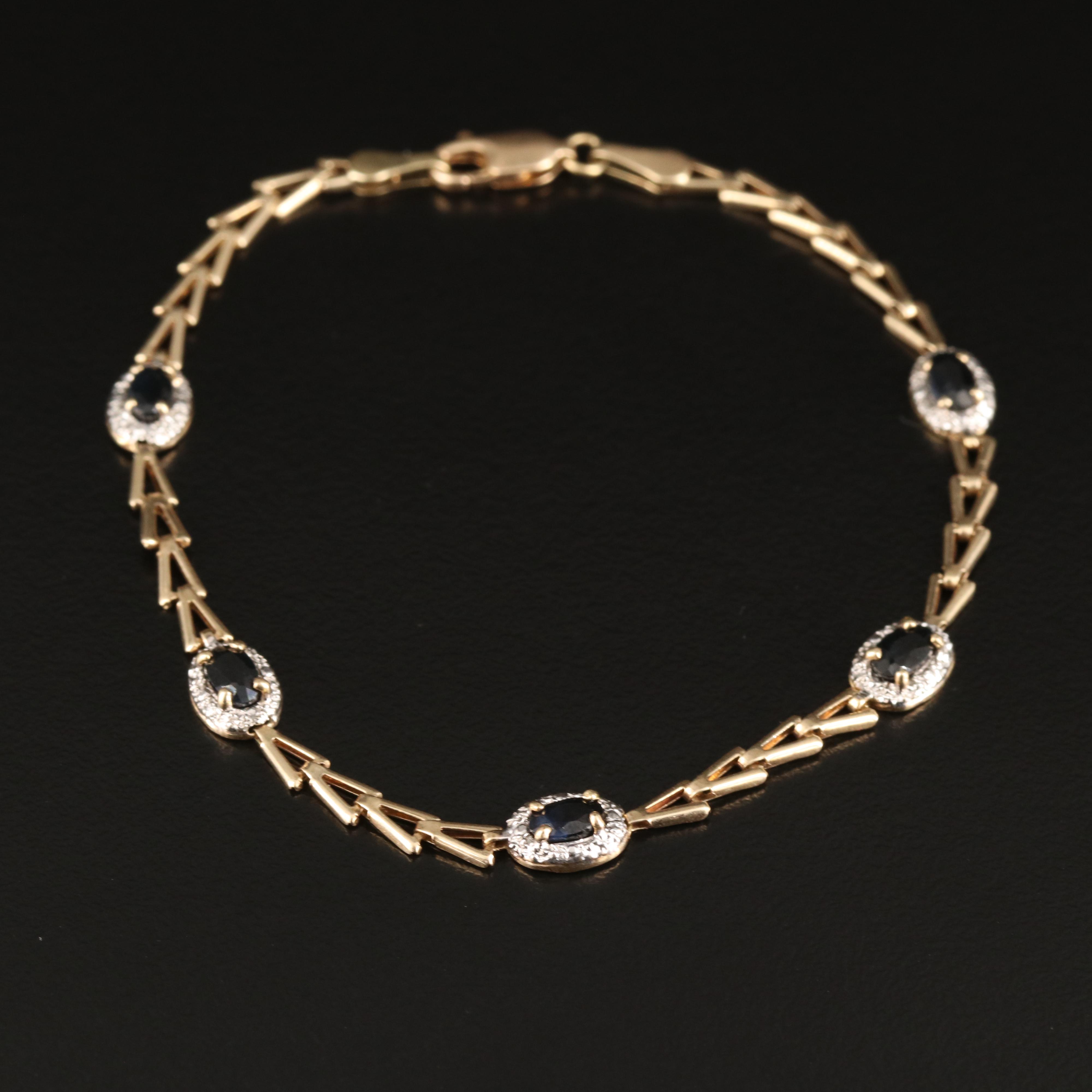 10K Sapphire Bracelet