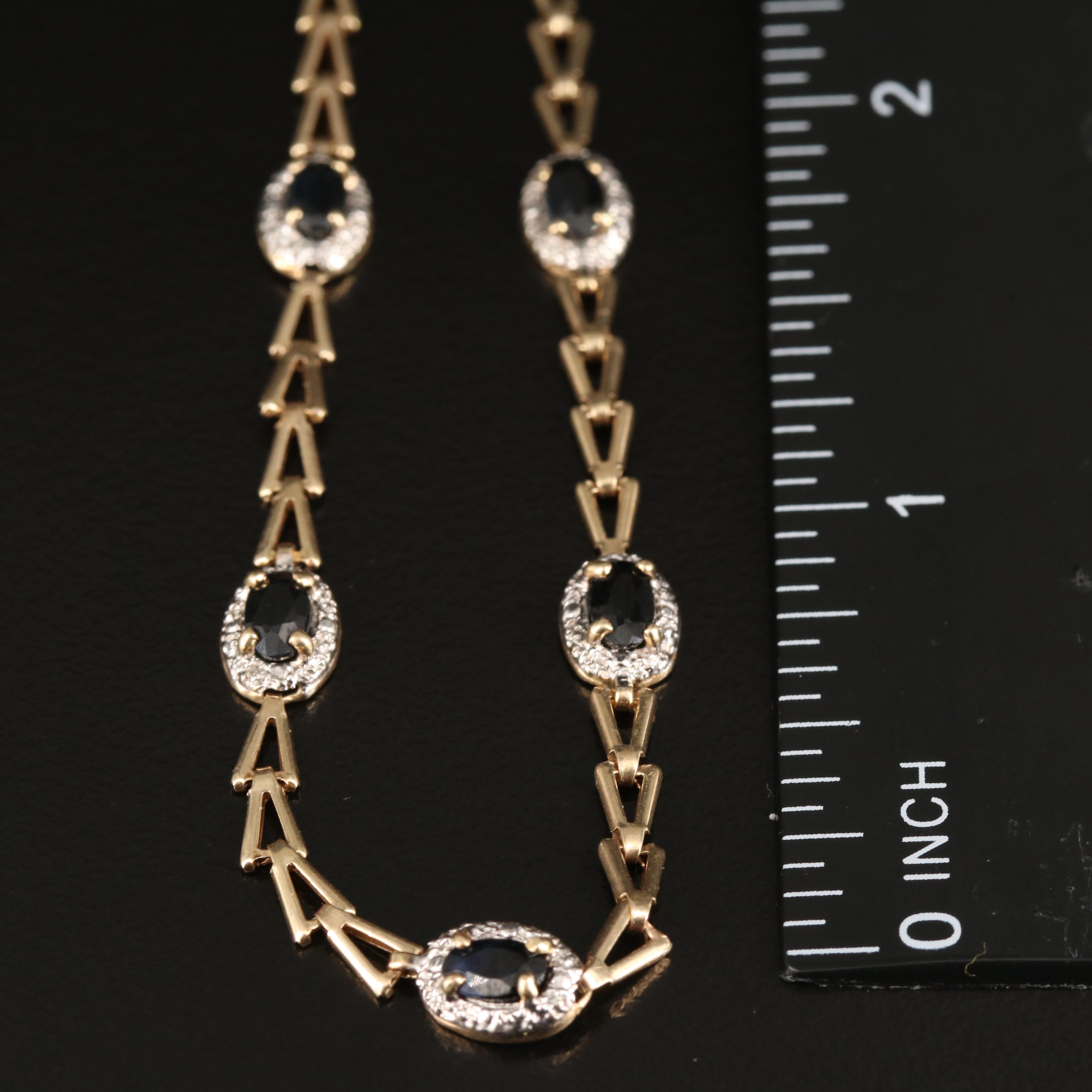 10K Sapphire Bracelet