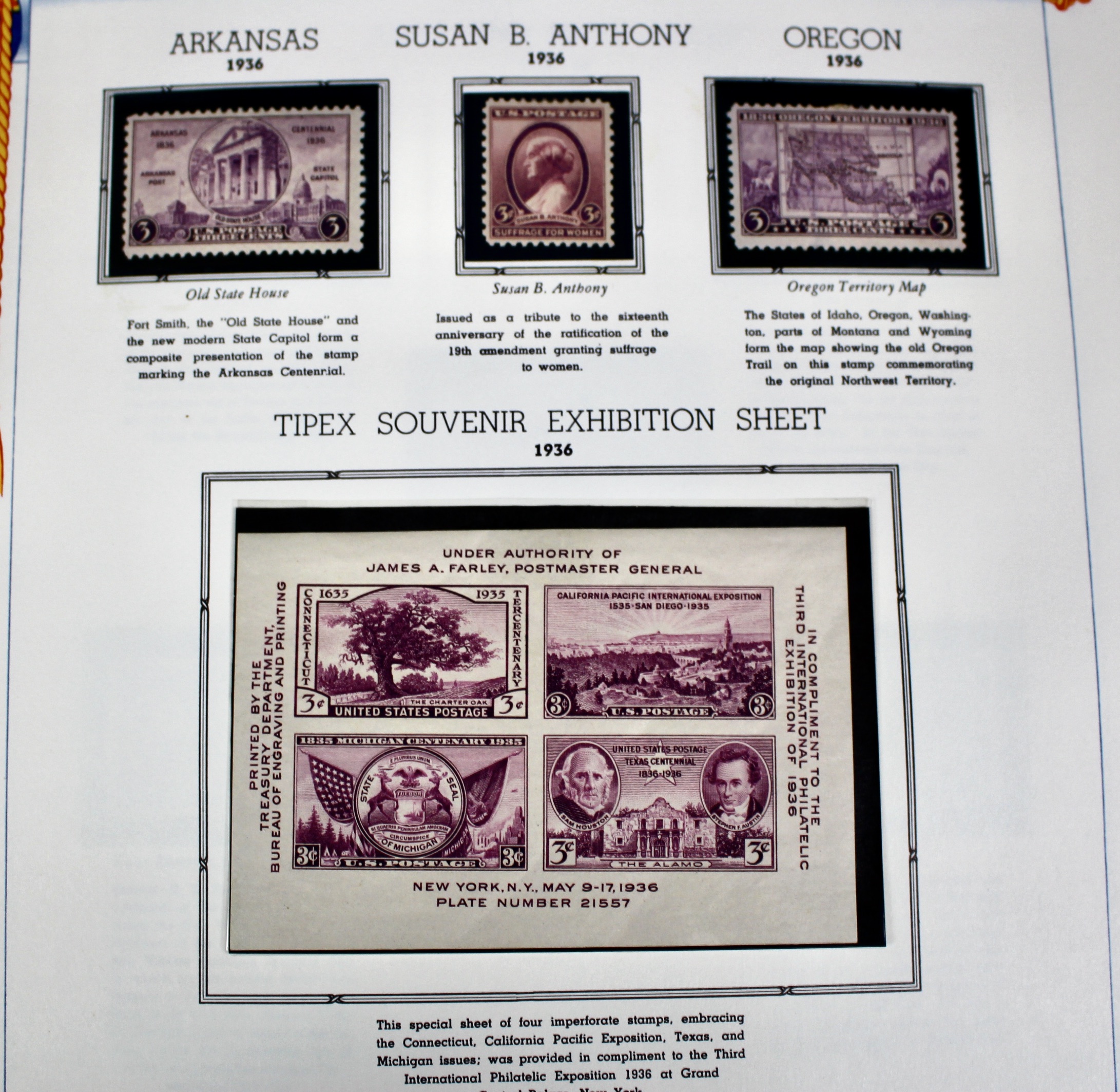 U.S. Commemorative Postage Stamp Collection, 1893 to 1965