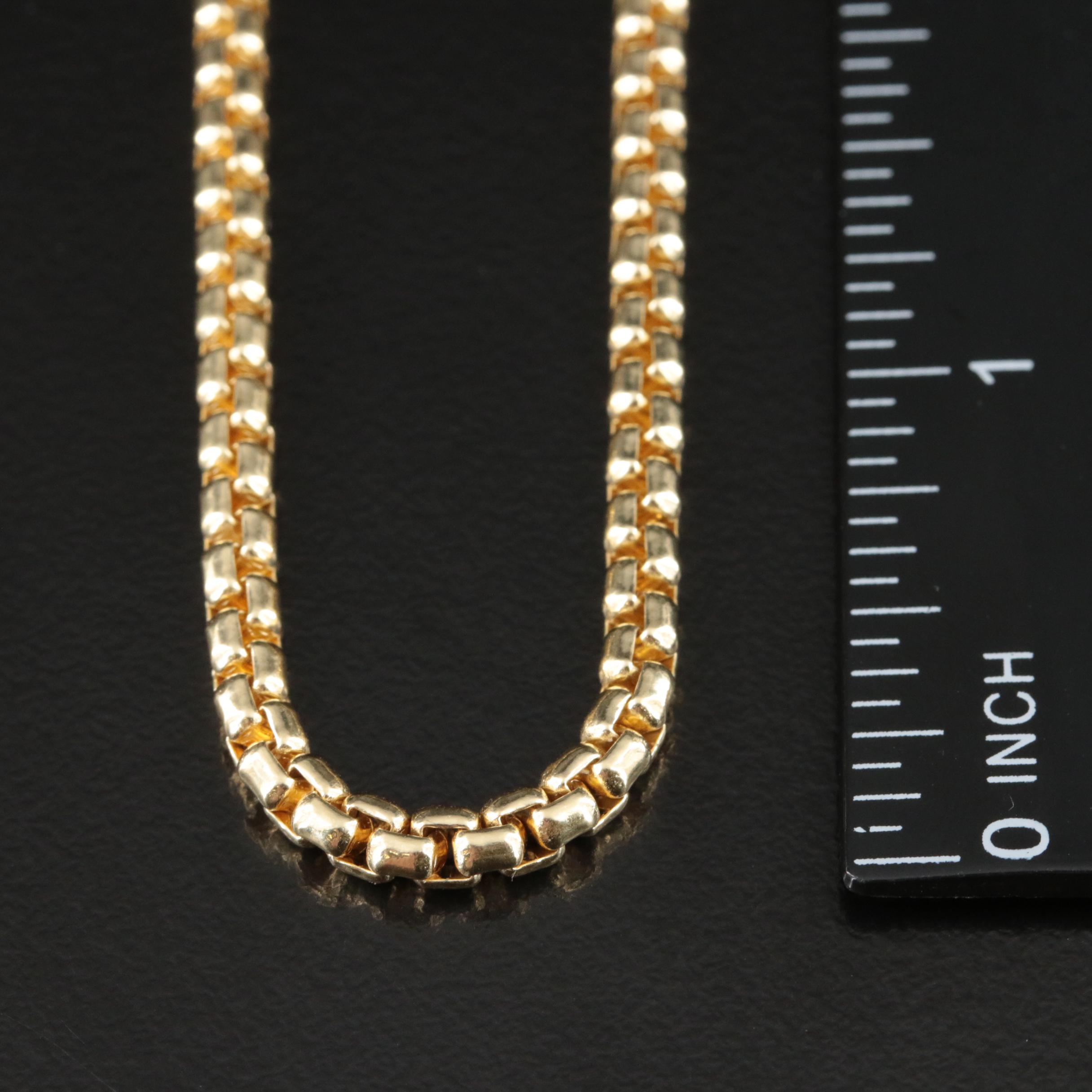 14K Box Chain Necklace