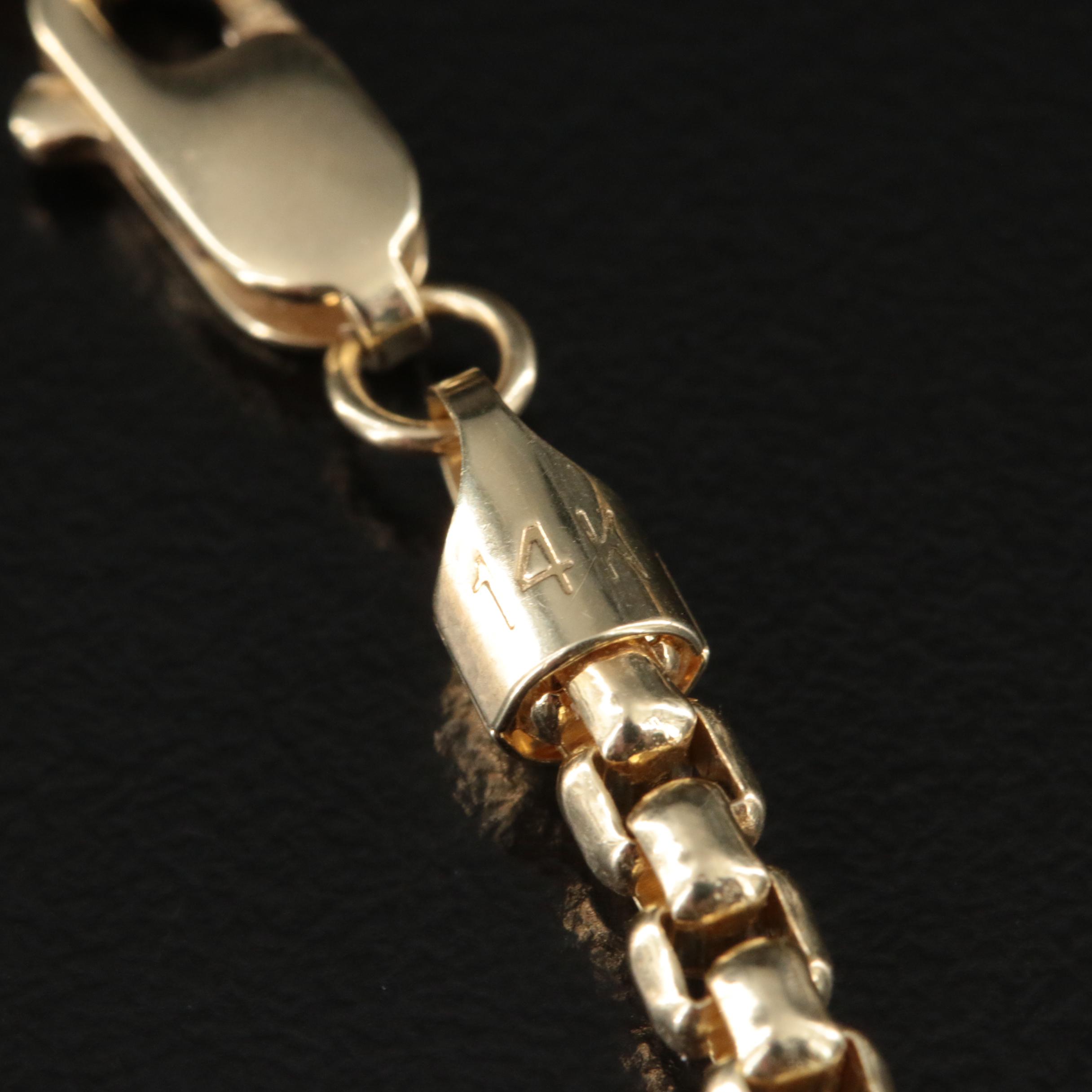 14K Box Chain Necklace