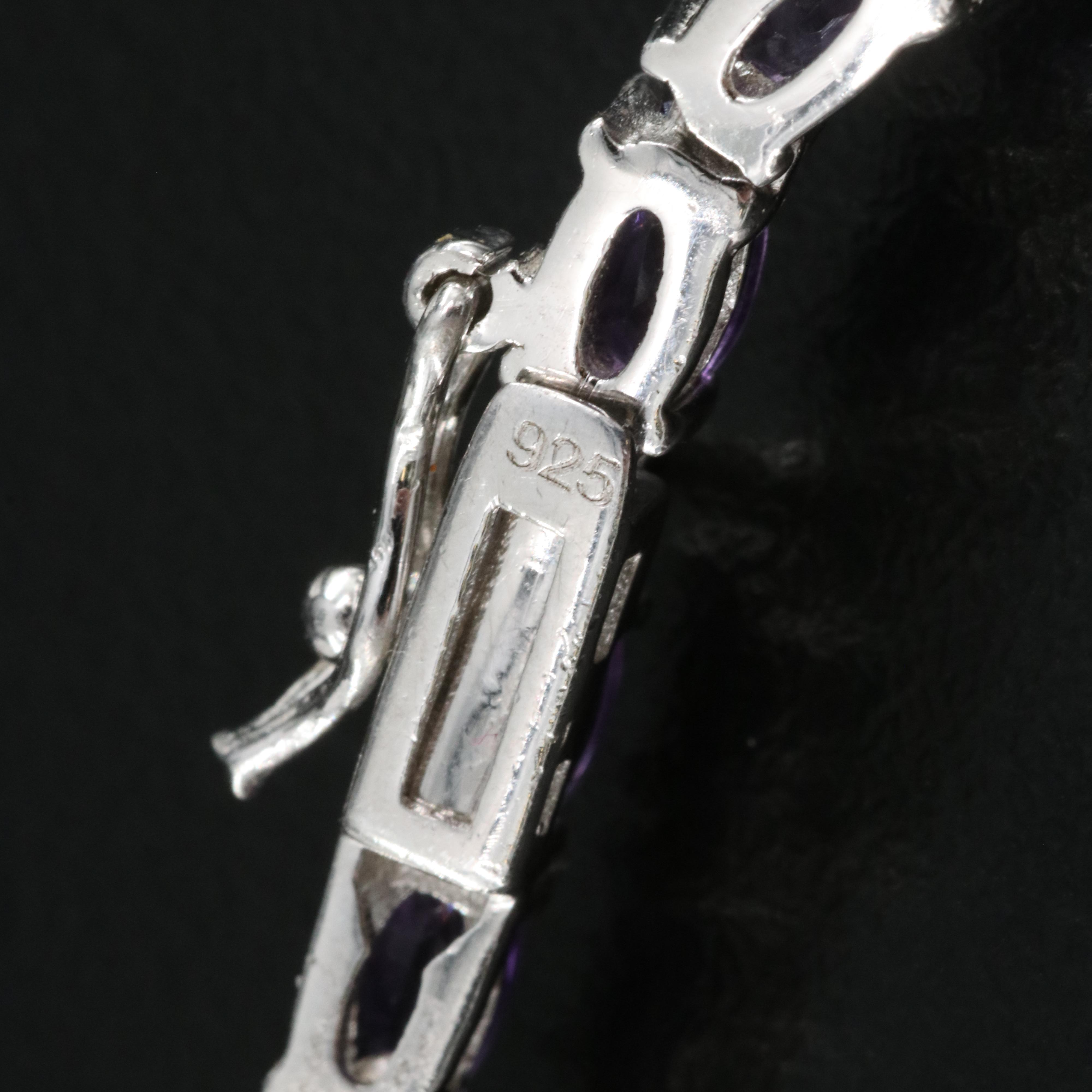 Sterling Necklace Including Amethyst, Topaz and Garnet