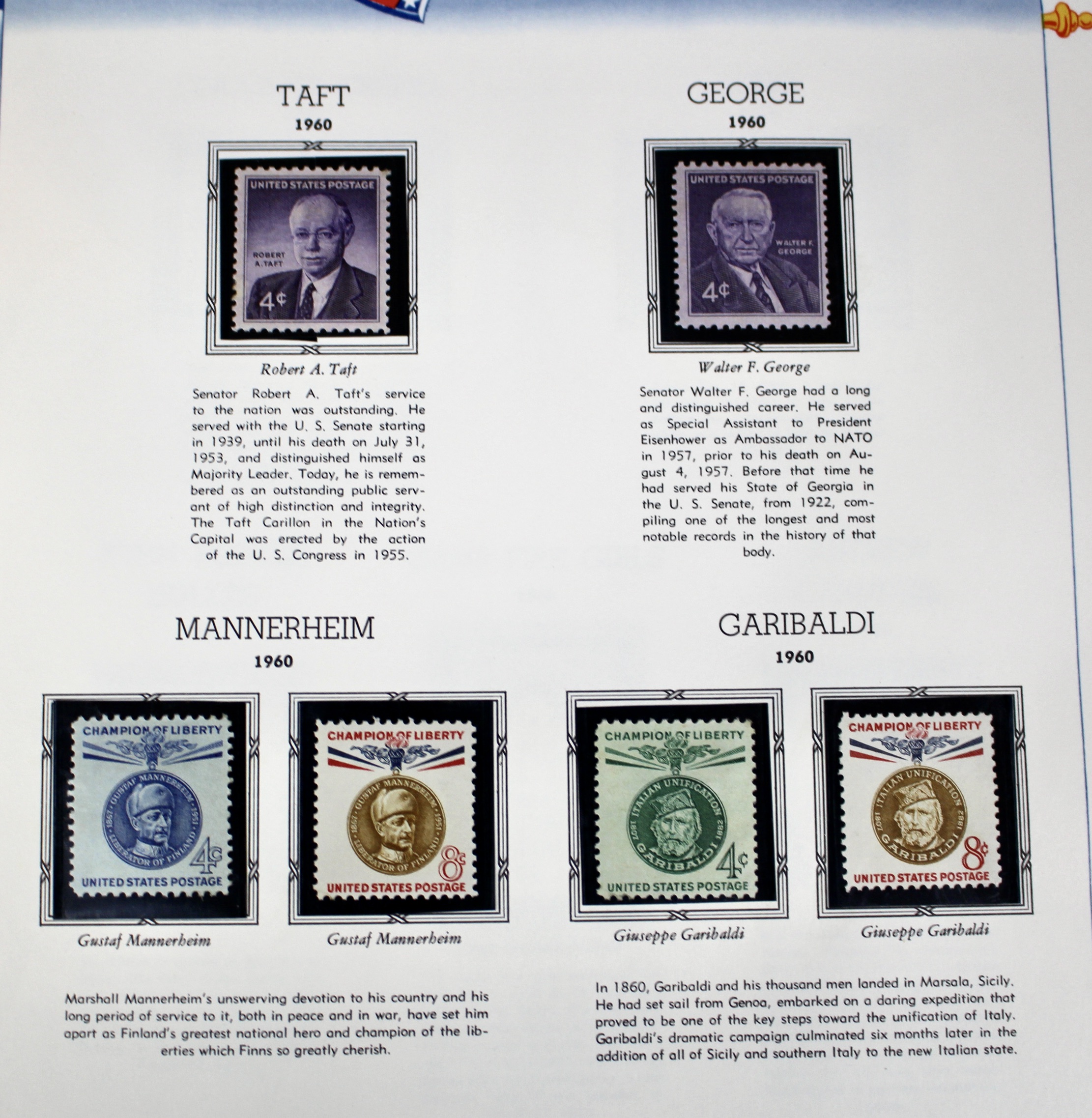 U.S. Commemorative Postage Stamp Collection, 1893 to 1965