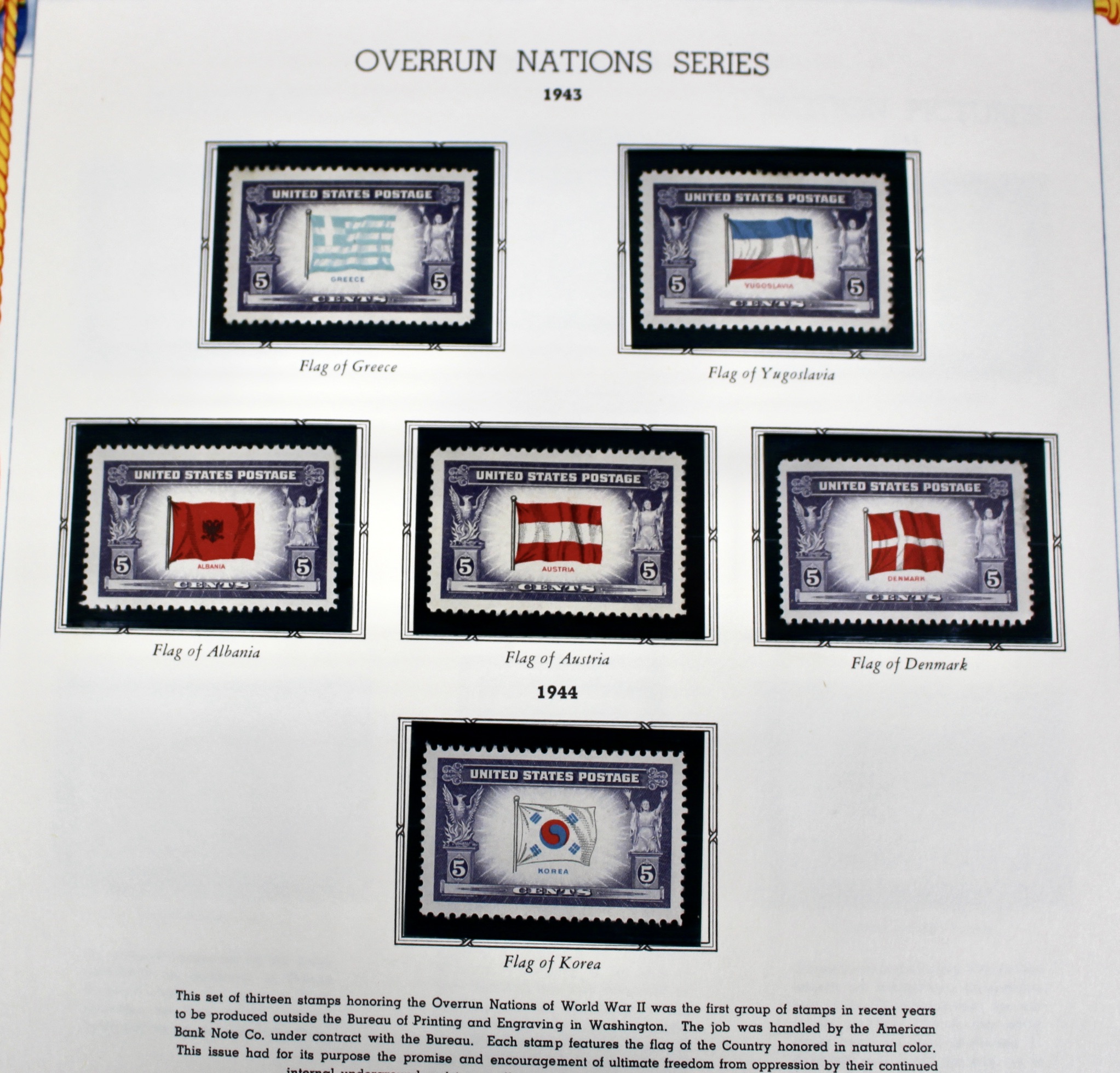 U.S. Commemorative Postage Stamp Collection, 1893 to 1965