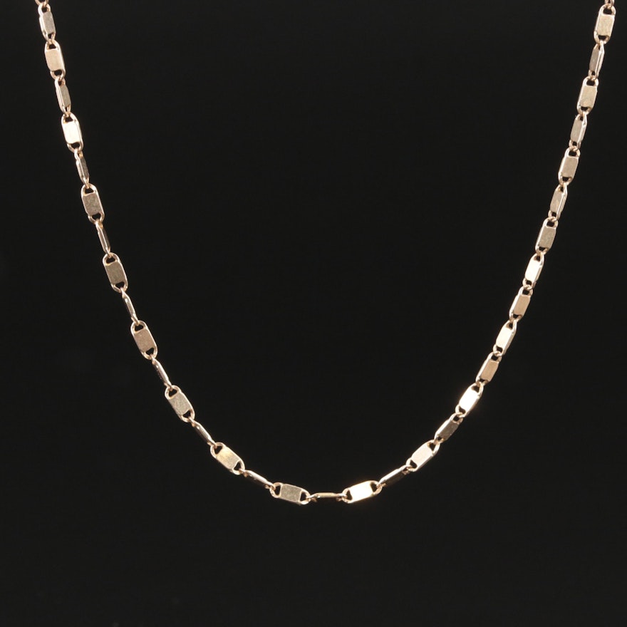 Italian 14K Fancy Link Necklace