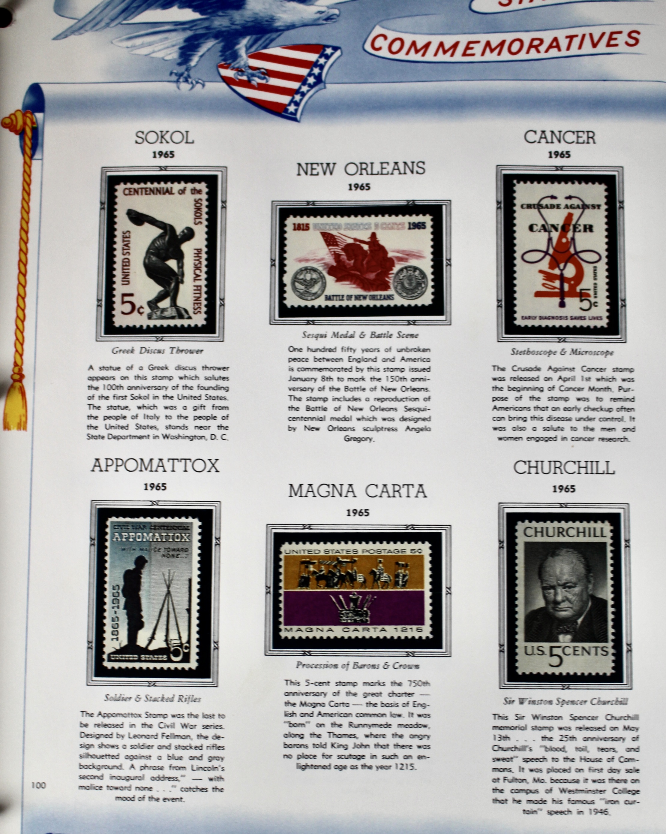 U.S. Commemorative Postage Stamp Collection, 1893 to 1965