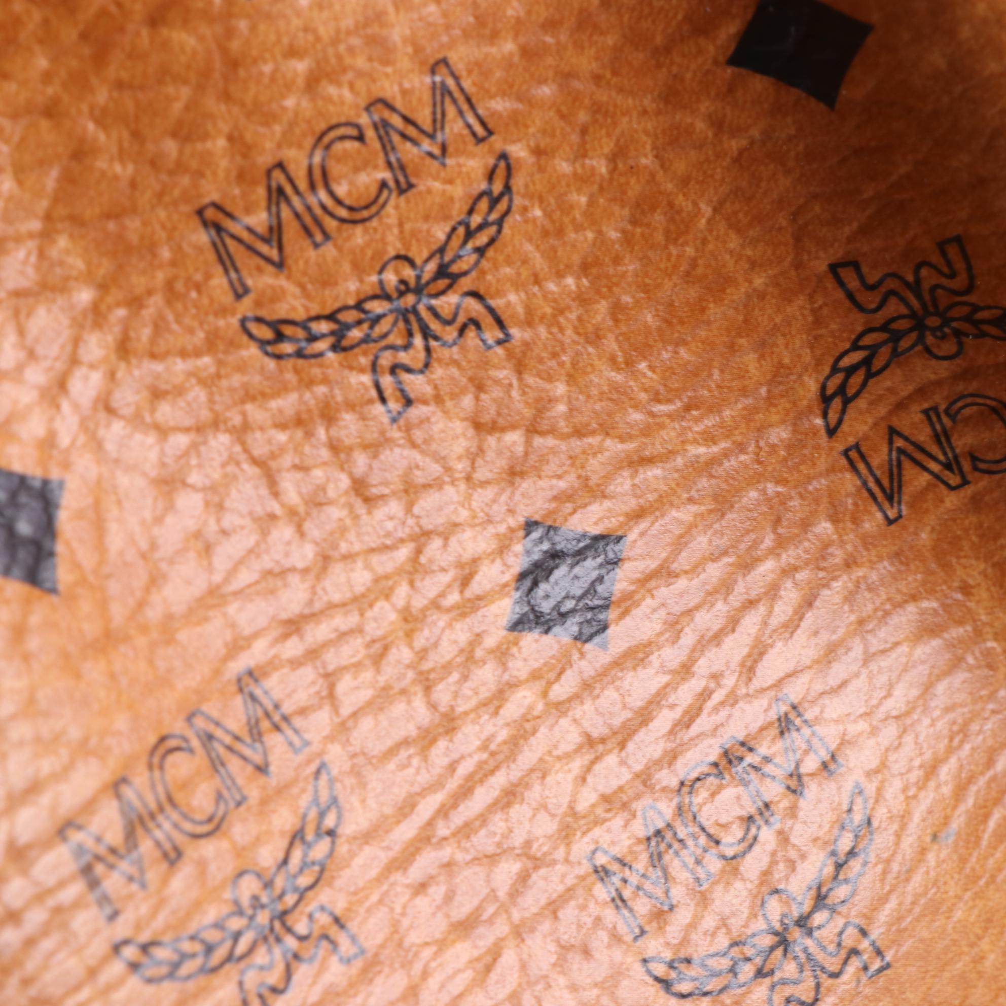 MCM Tote Bag in Cognac Visetos and Leather