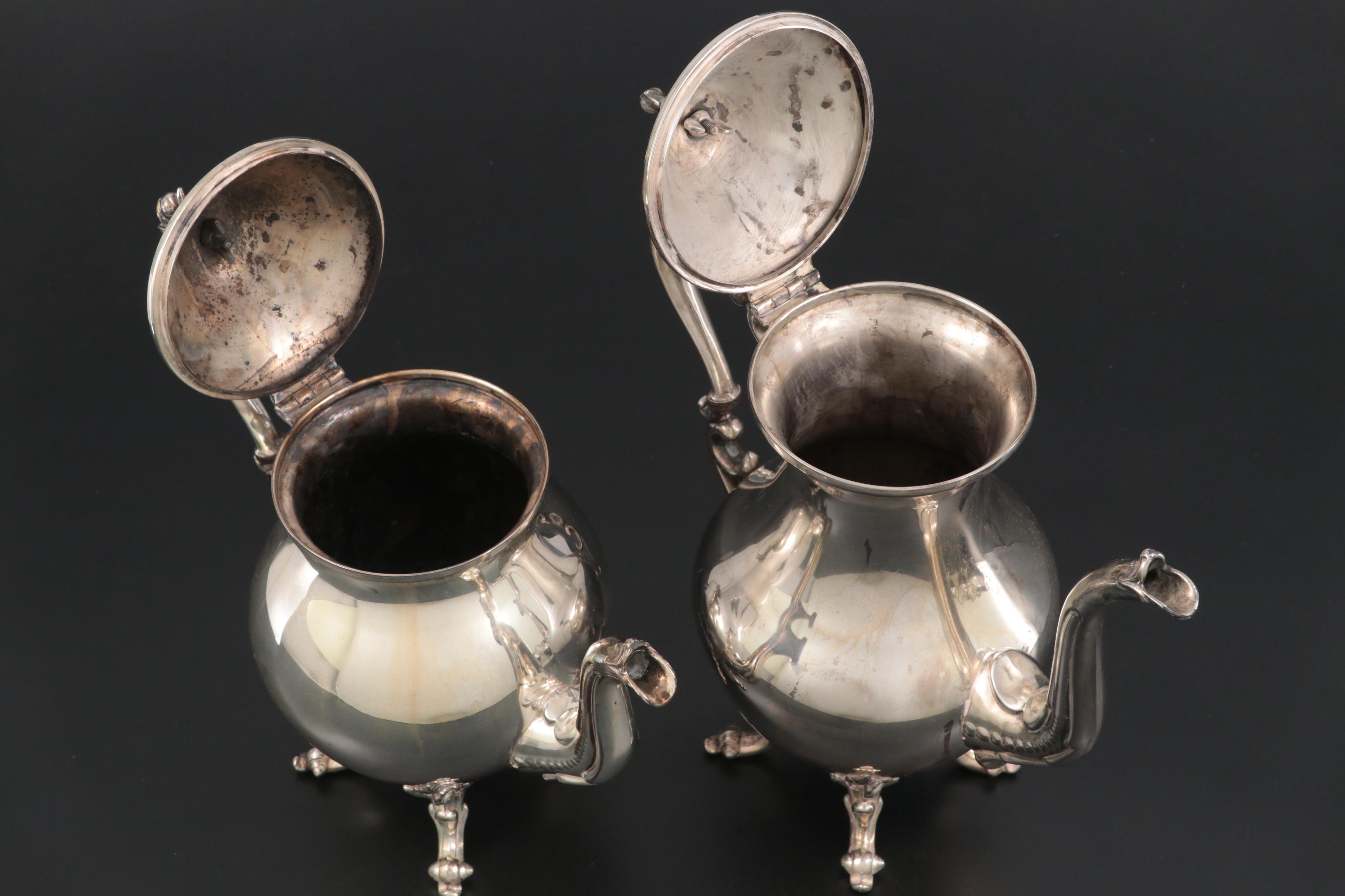 Birmingham Silver Company Silver Plate Tea Service, Mid to Late 20th Century