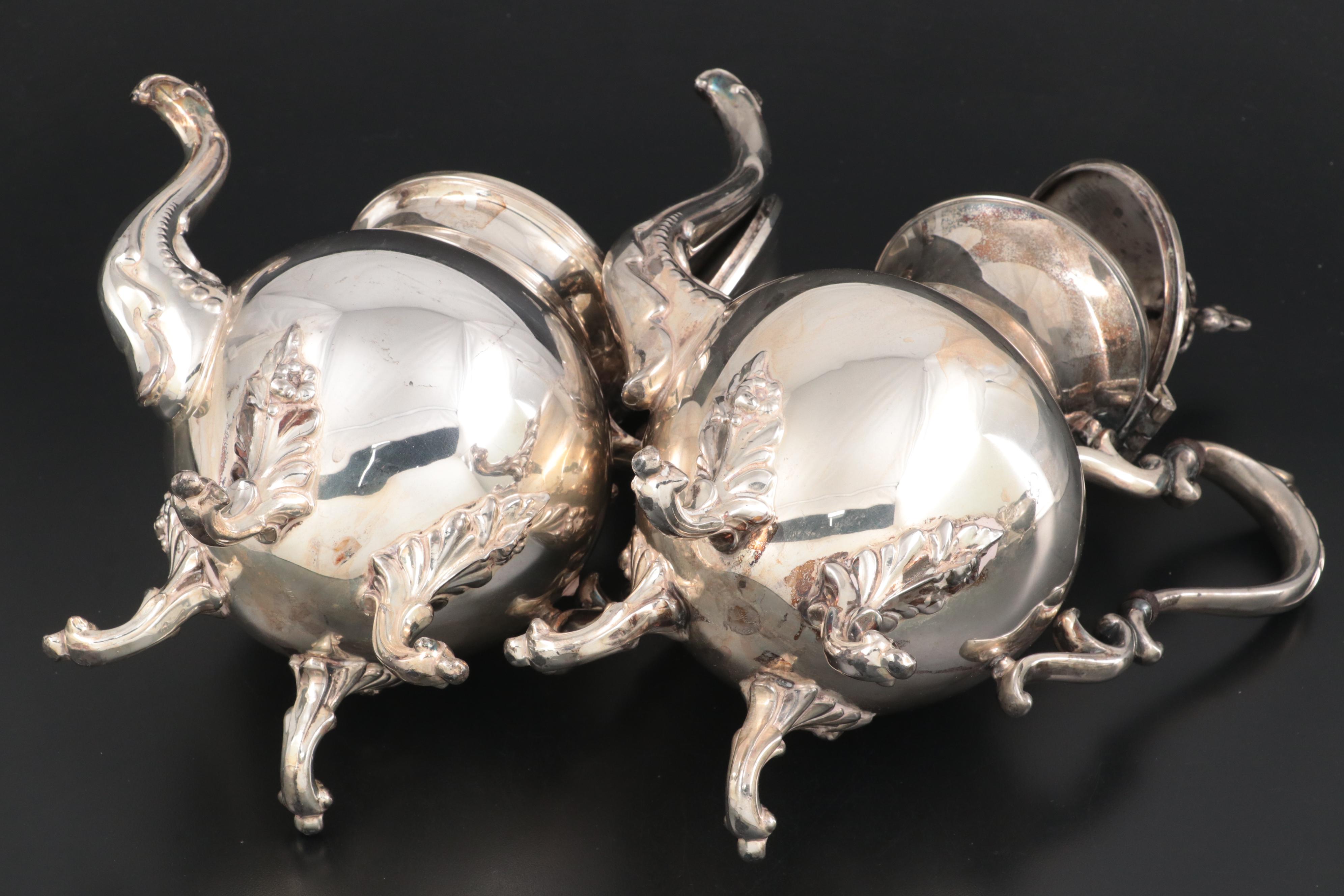 Birmingham Silver Company Silver Plate Tea Service, Mid to Late 20th Century