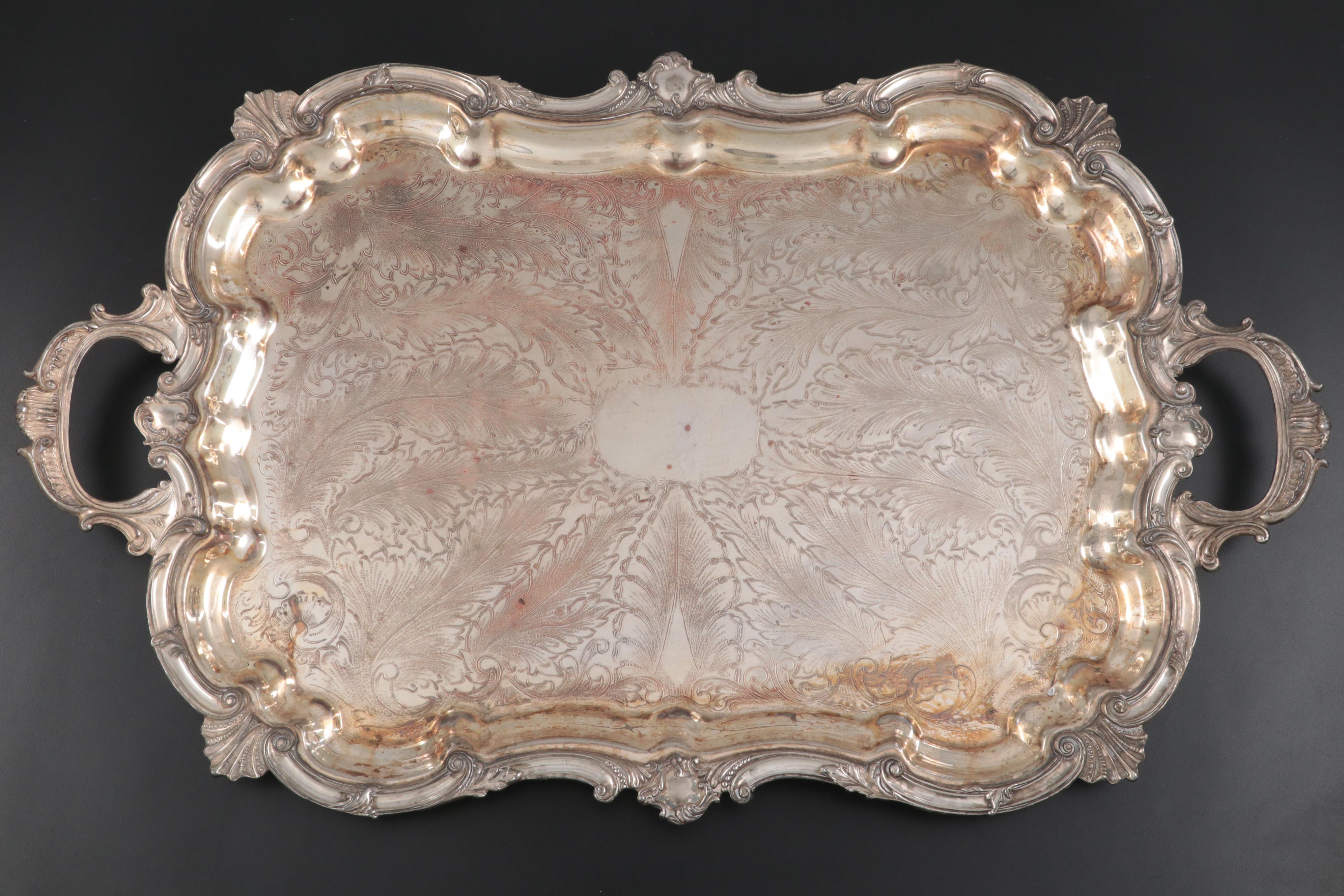 Birmingham Silver Company Silver Plate Tea Service, Mid to Late 20th Century