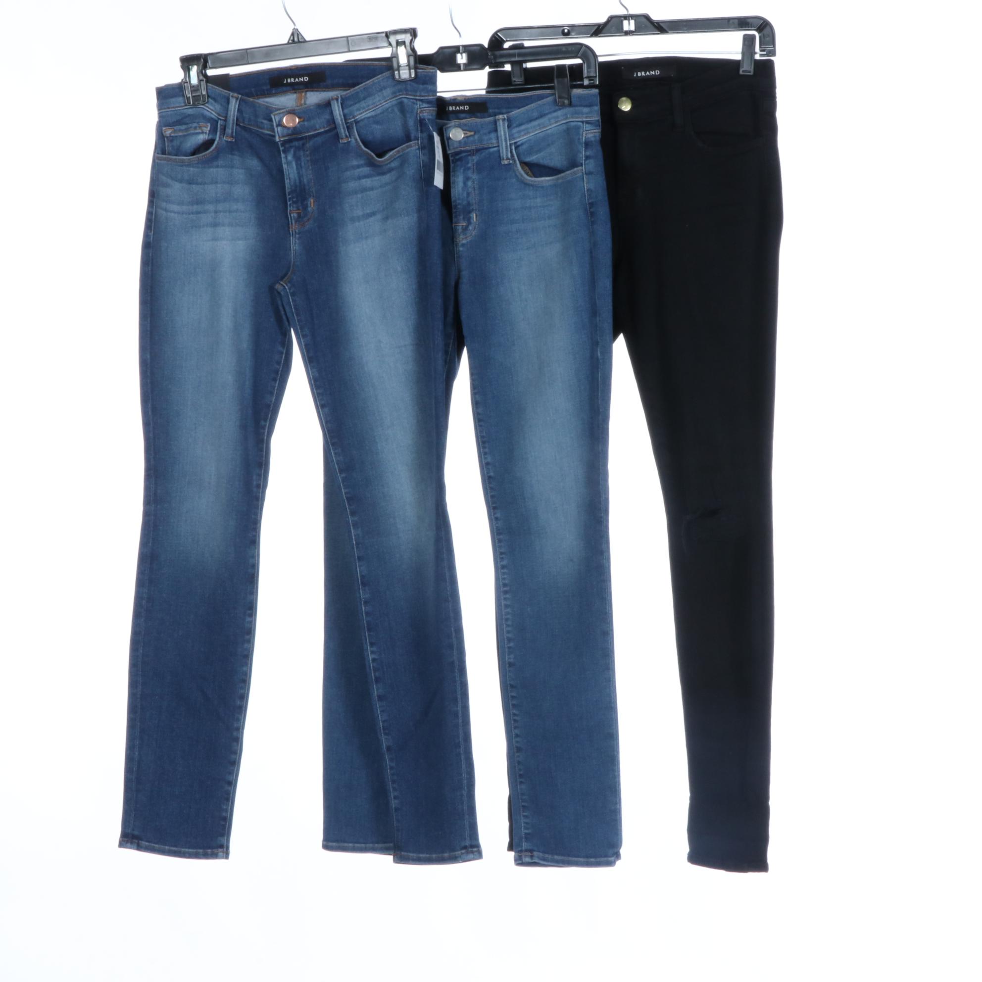 J Brand Floral Printed and Embossed Jeans