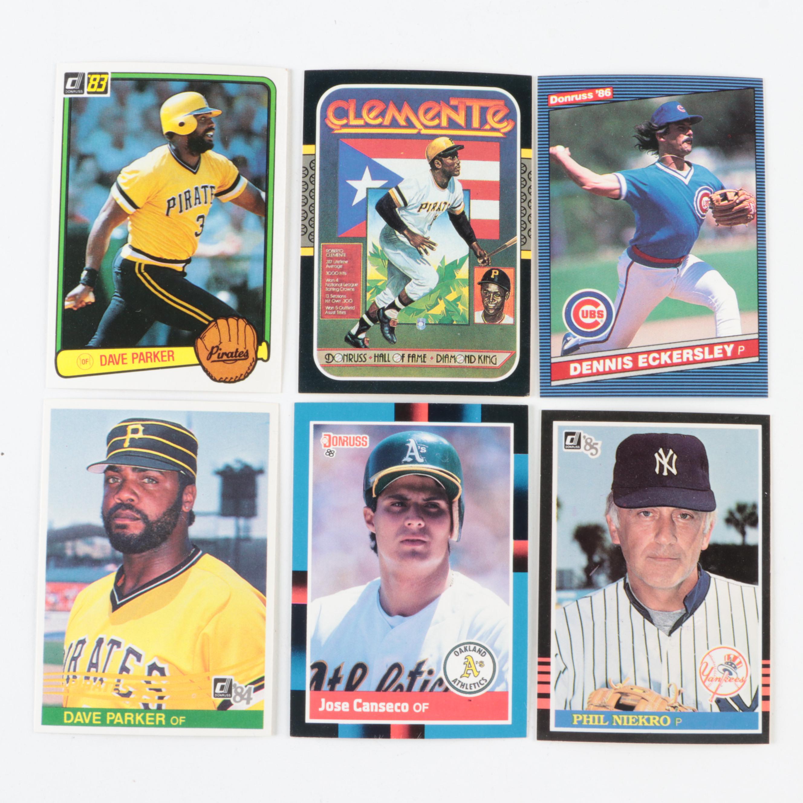 1983 to 1990 Donruss Baseball Cards Near Sets with Canseco, More