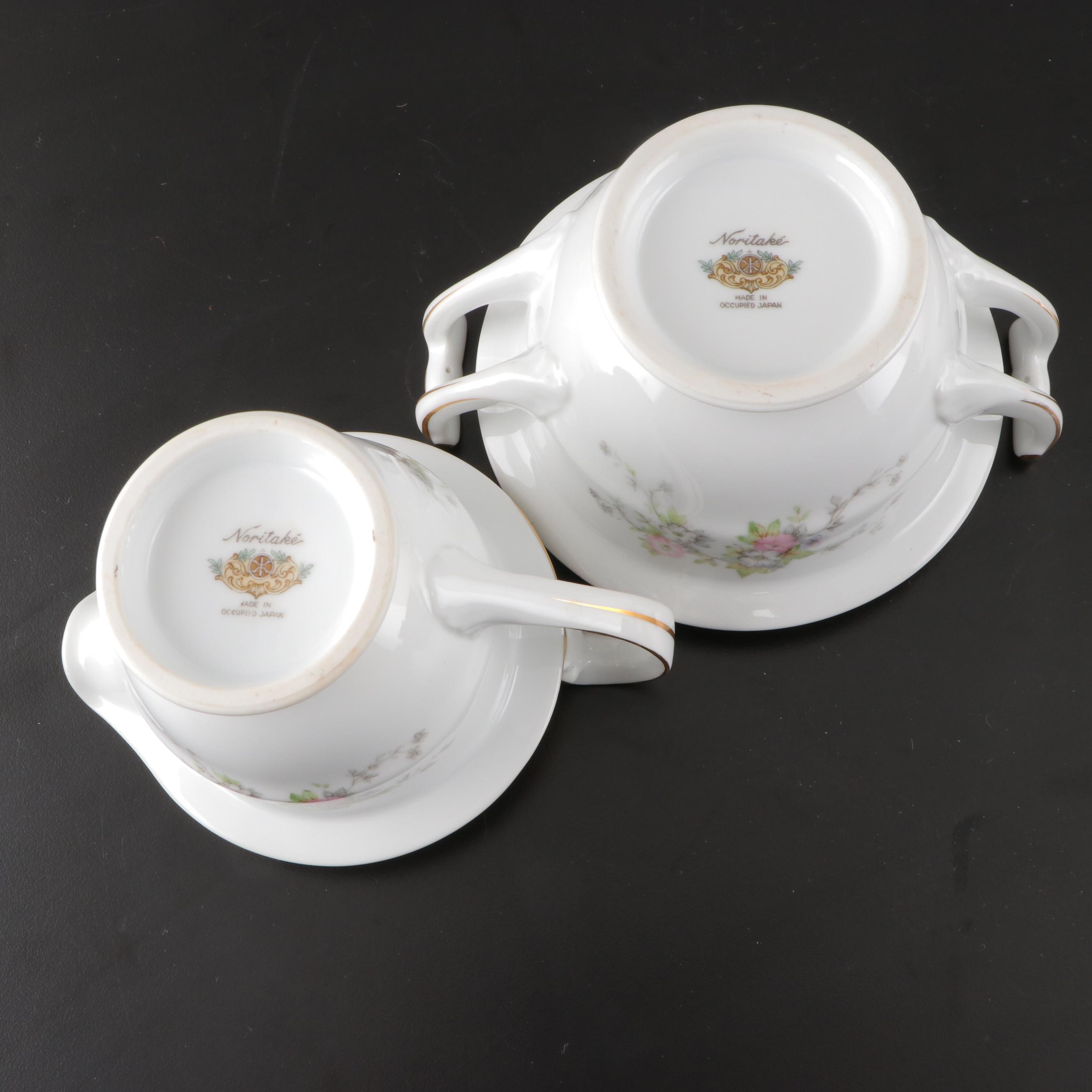 Noritake Japanese Bone China "Touraine" Dinnerware and Serving Pieces, 1945-1952