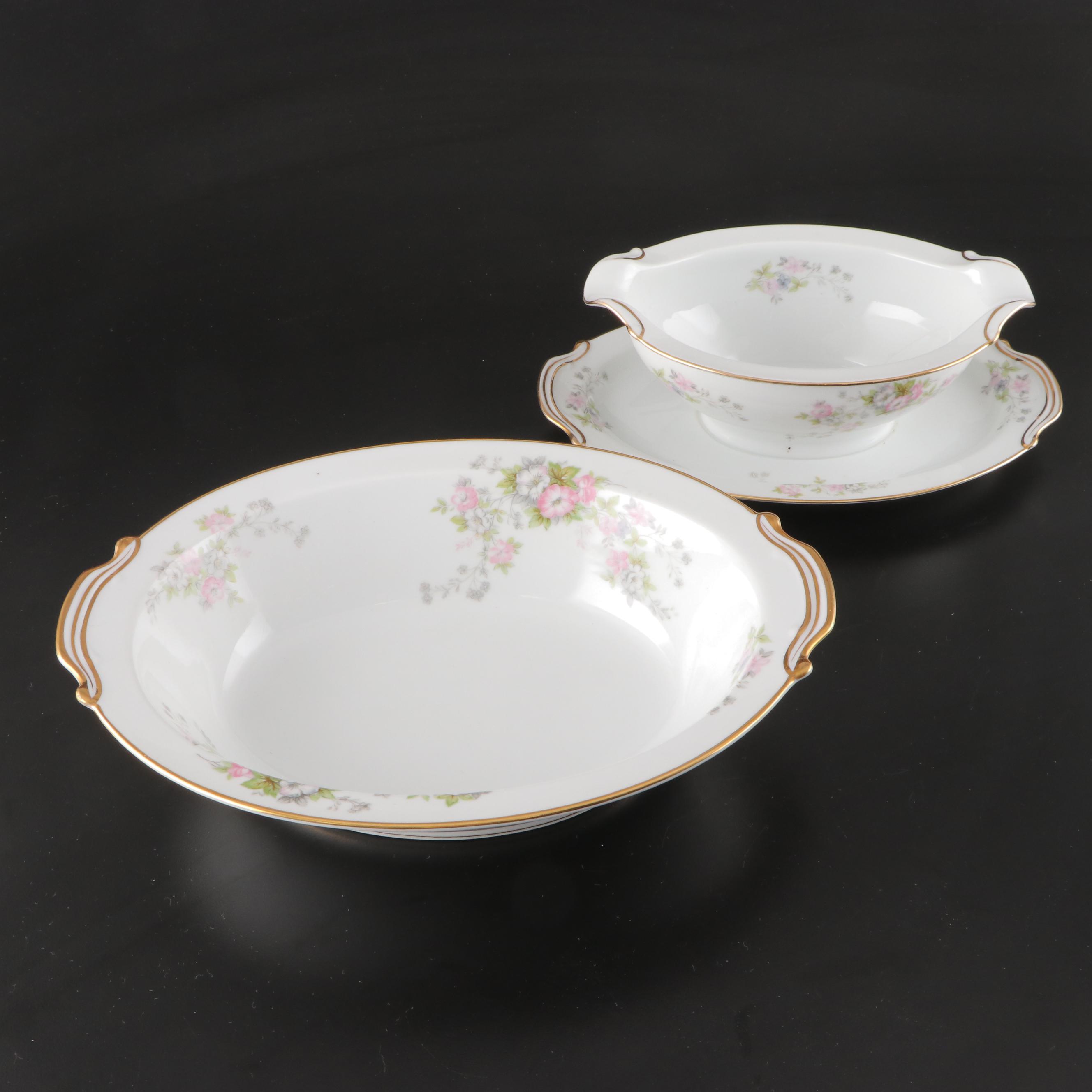 Noritake Japanese Bone China "Touraine" Dinnerware and Serving Pieces, 1945-1952