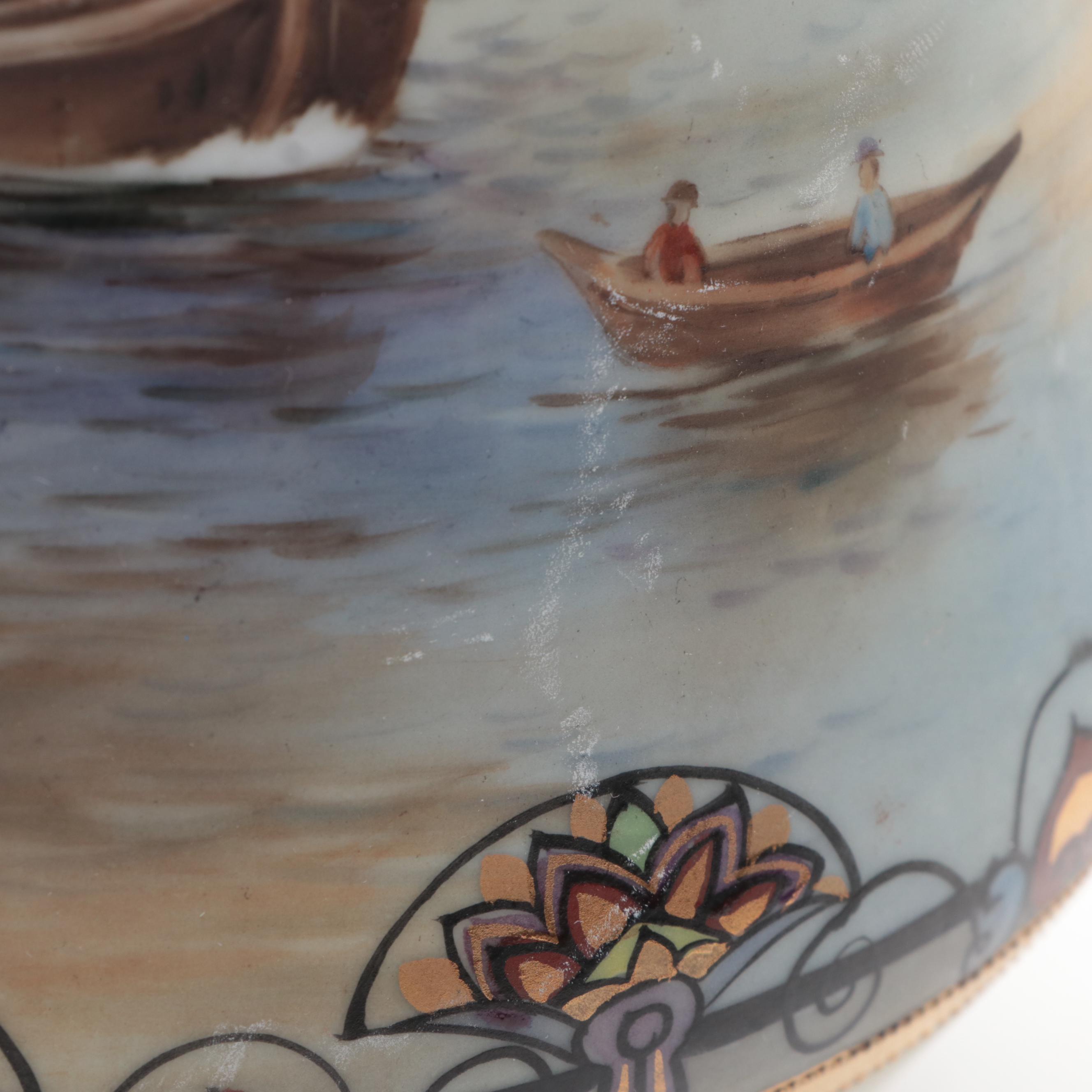 Morimura Brothers Nippon Art Nouveau Maritime Double Handled Vase