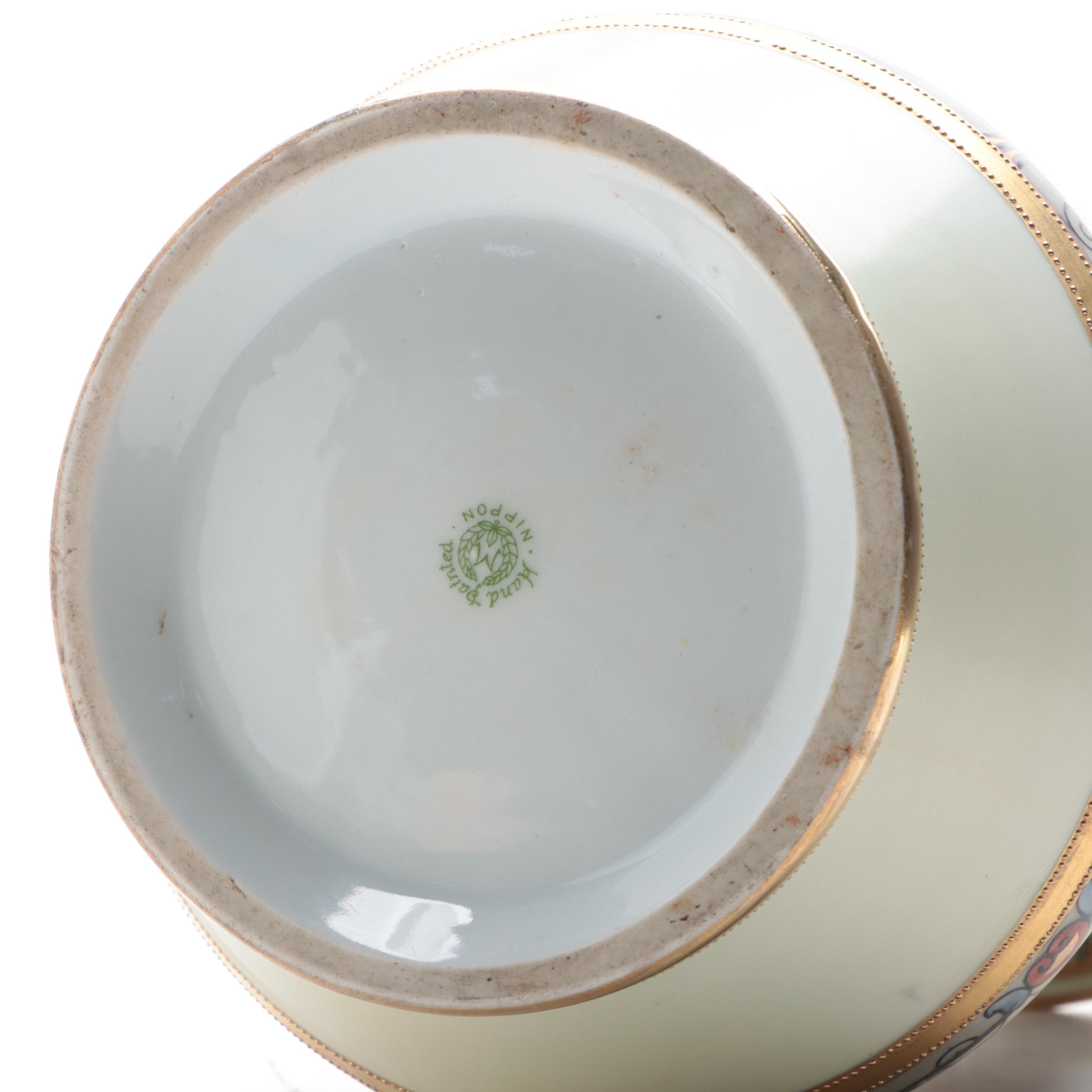 Morimura Brothers Nippon Art Nouveau Maritime Double Handled Vase